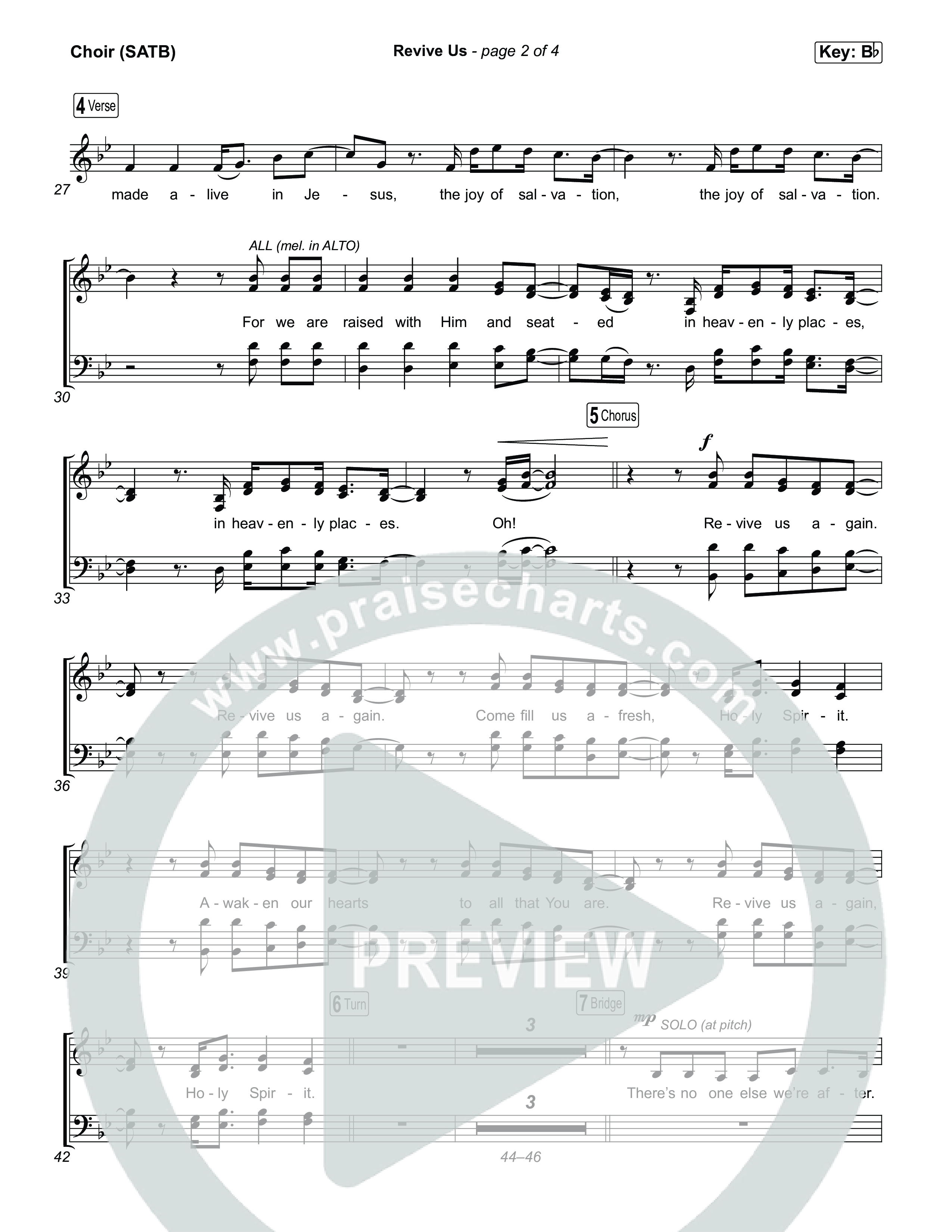 Revive Us Choir Sheet (SATB) (Aaron Williams)