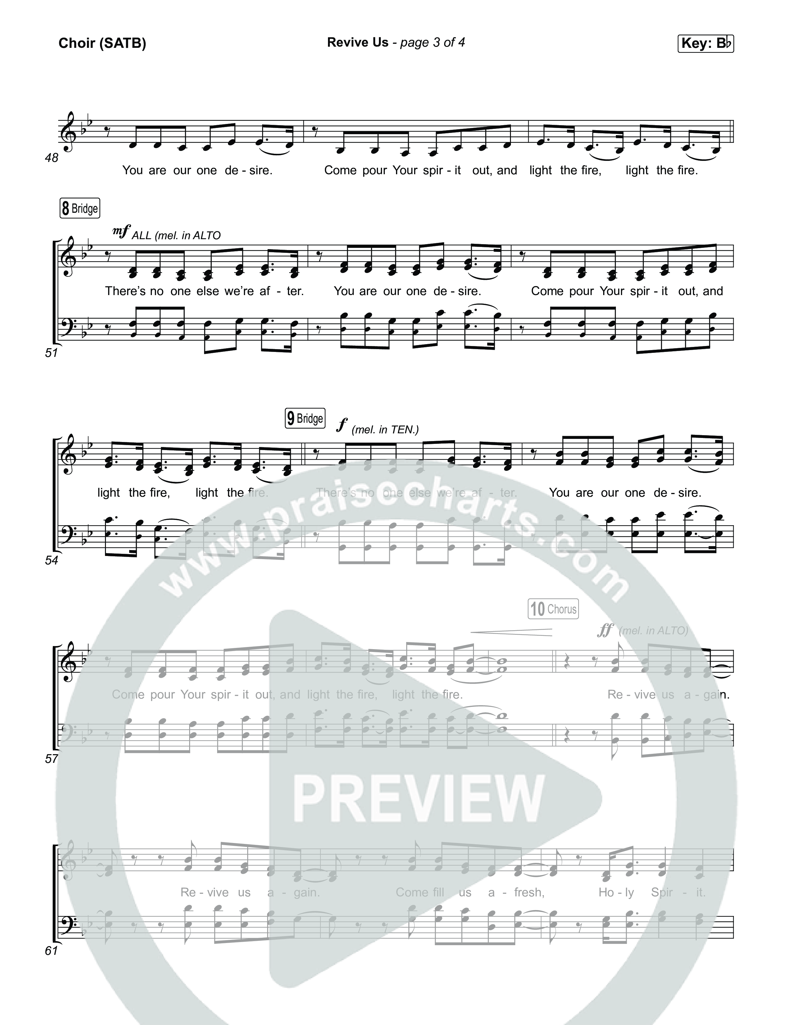 Revive Us Choir Sheet (SATB) (Aaron Williams)