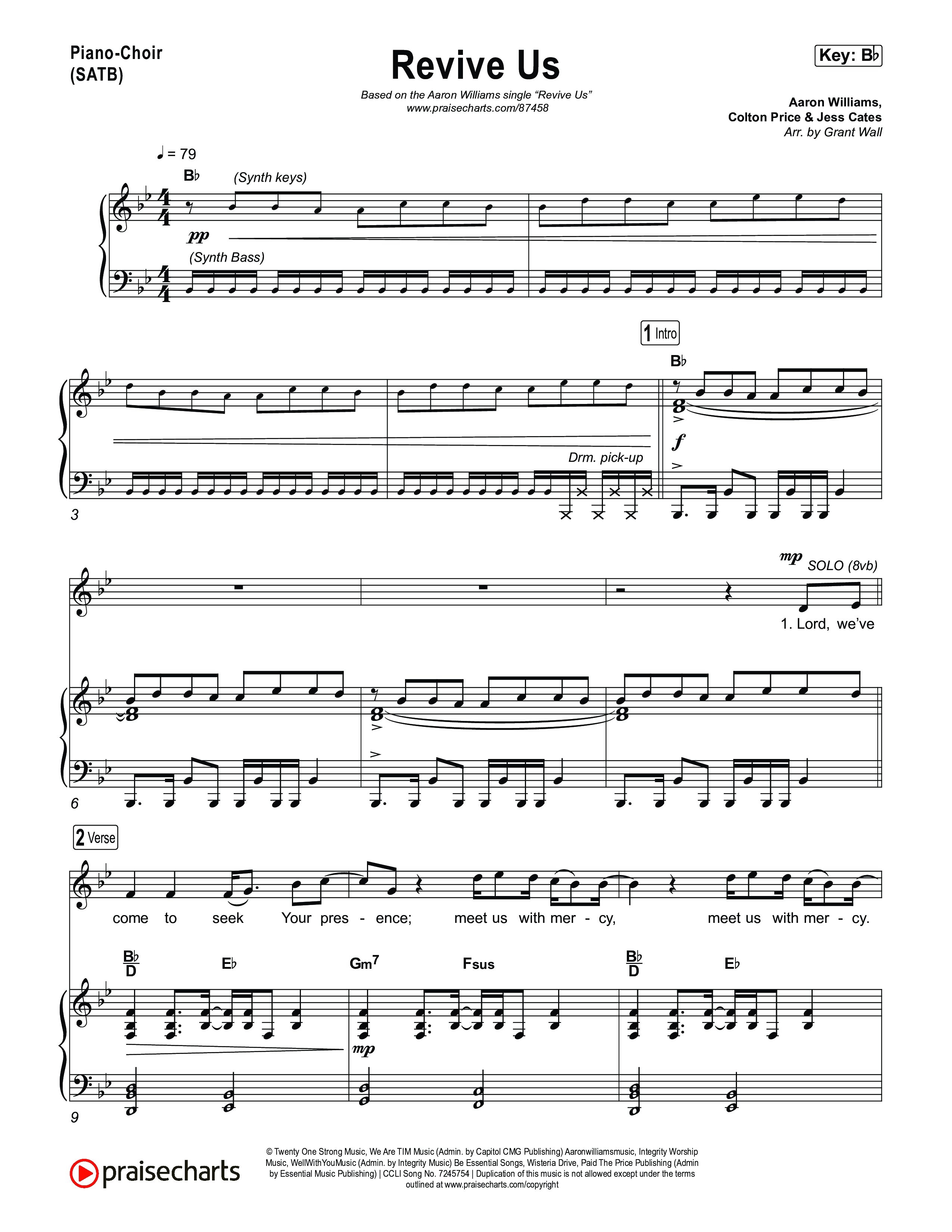 Revive Us Piano/Vocal Pack (Aaron Williams)