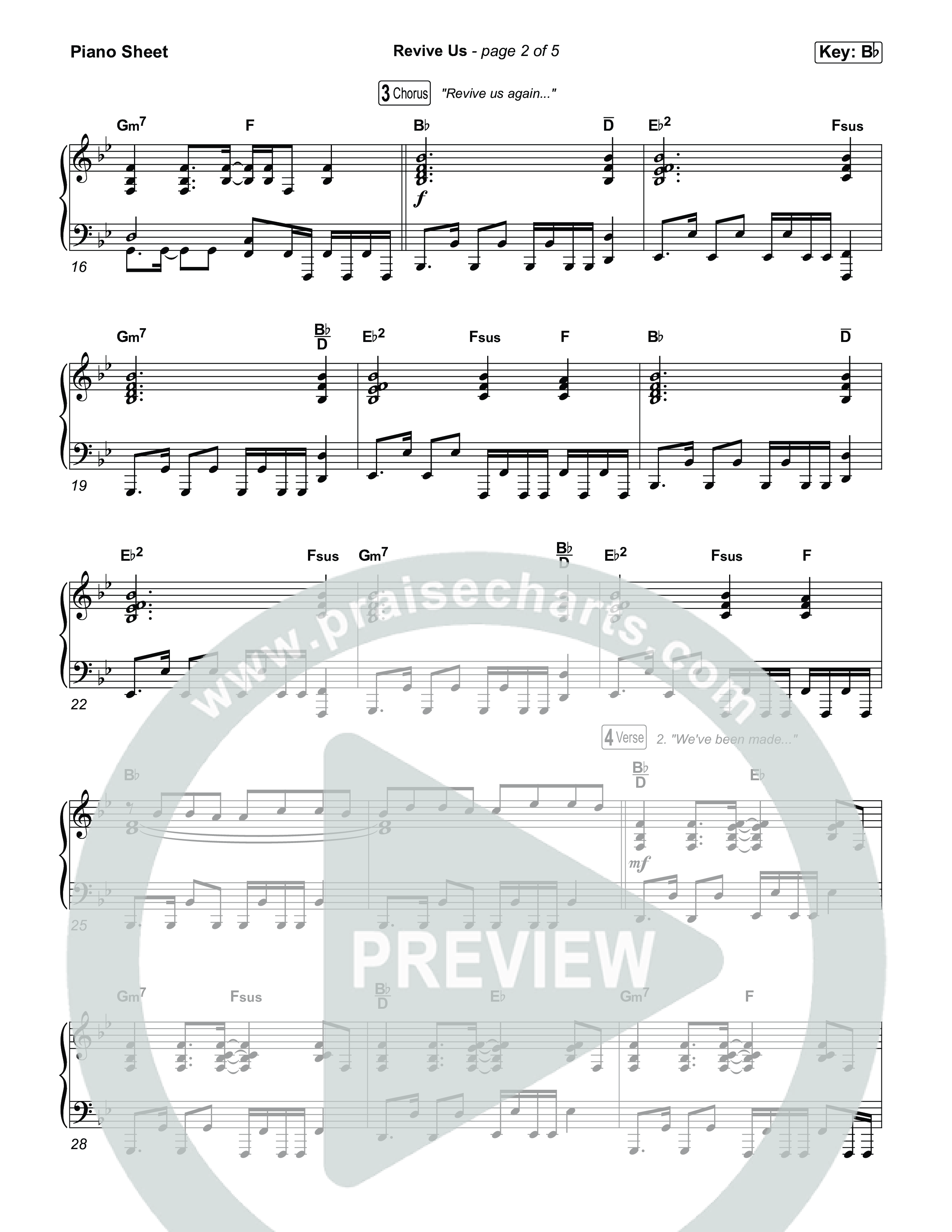 Revive Us Piano Sheet (Aaron Williams)