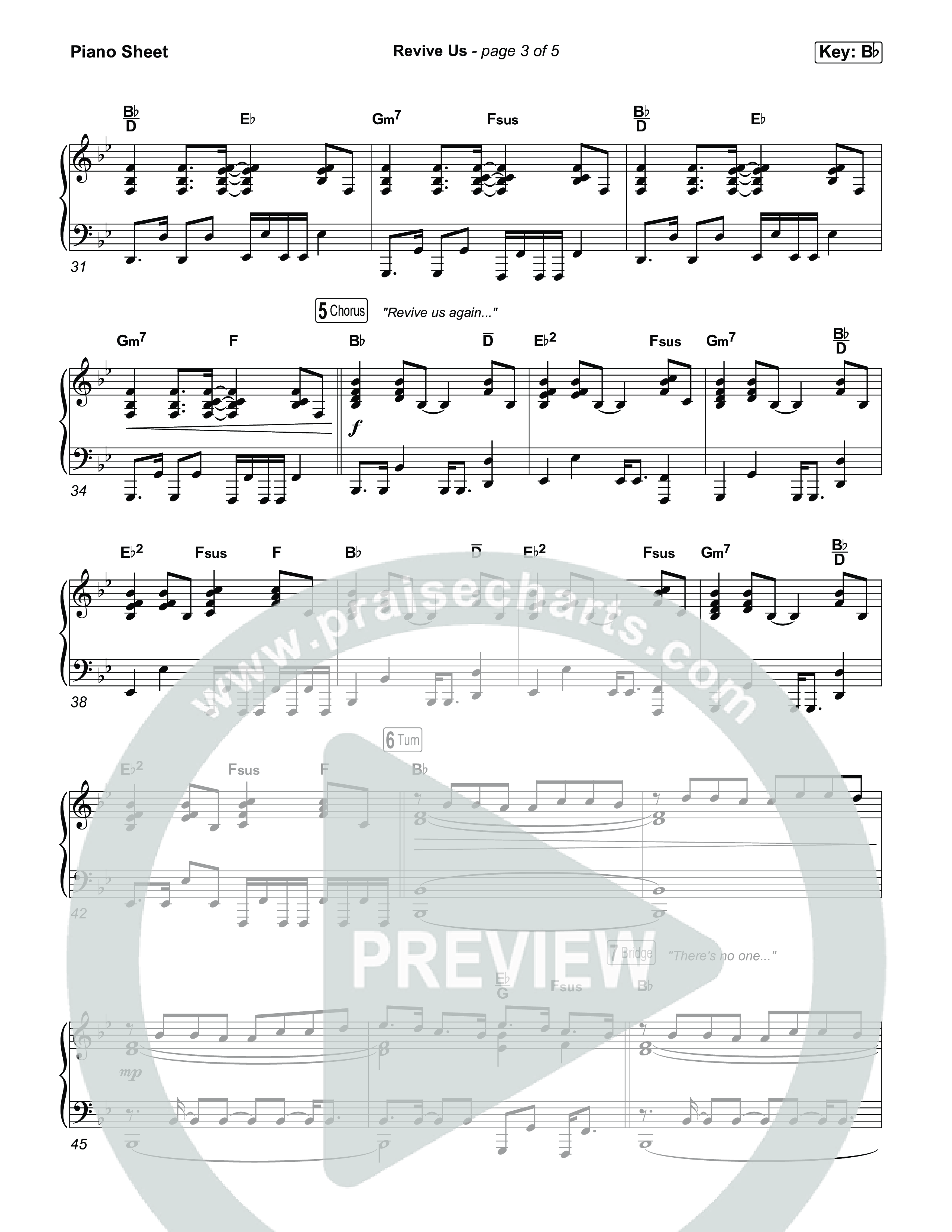 Revive Us Piano Sheet (Aaron Williams)