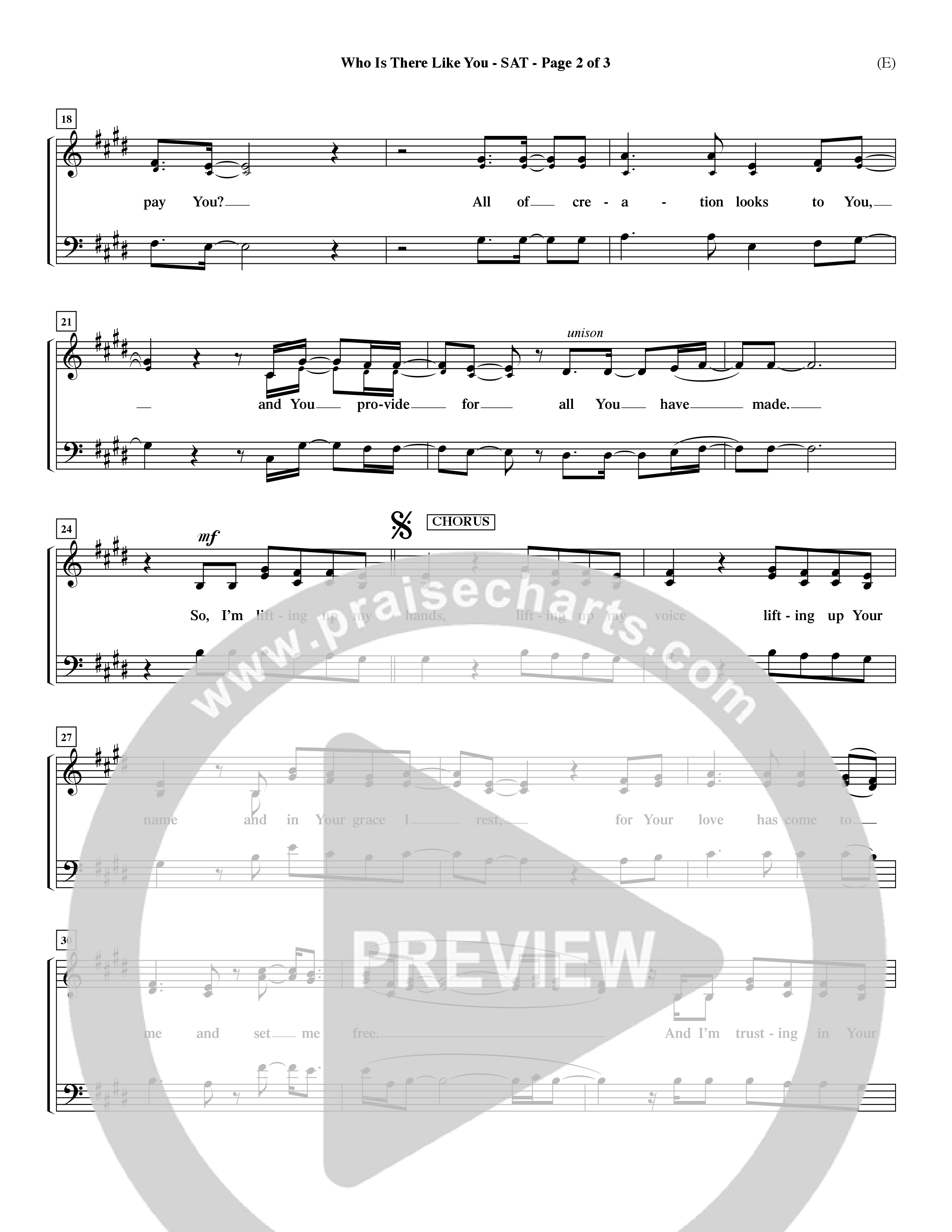 Who is There Like You (Choral Anthem SATB) Lead Sheet (SAT) (Word Music Choral / Orch. Lee Marcum)