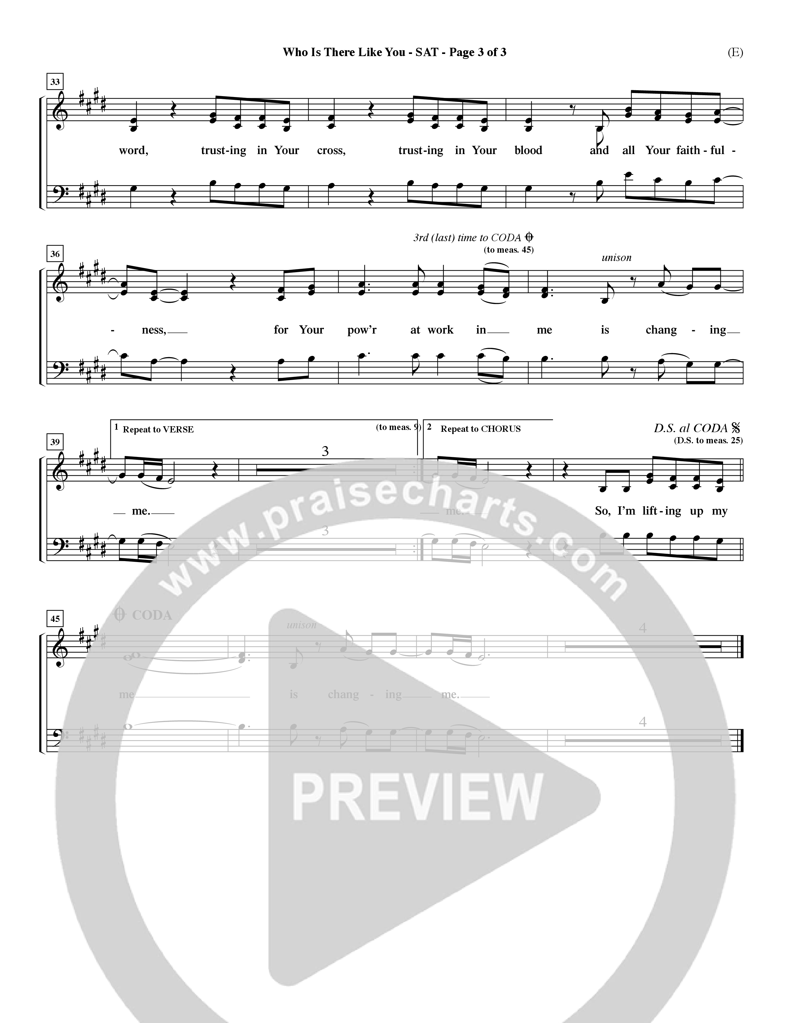 Who is There Like You (Choral Anthem SATB) Lead Sheet (SAT) (Word Music Choral / Orch. Lee Marcum)