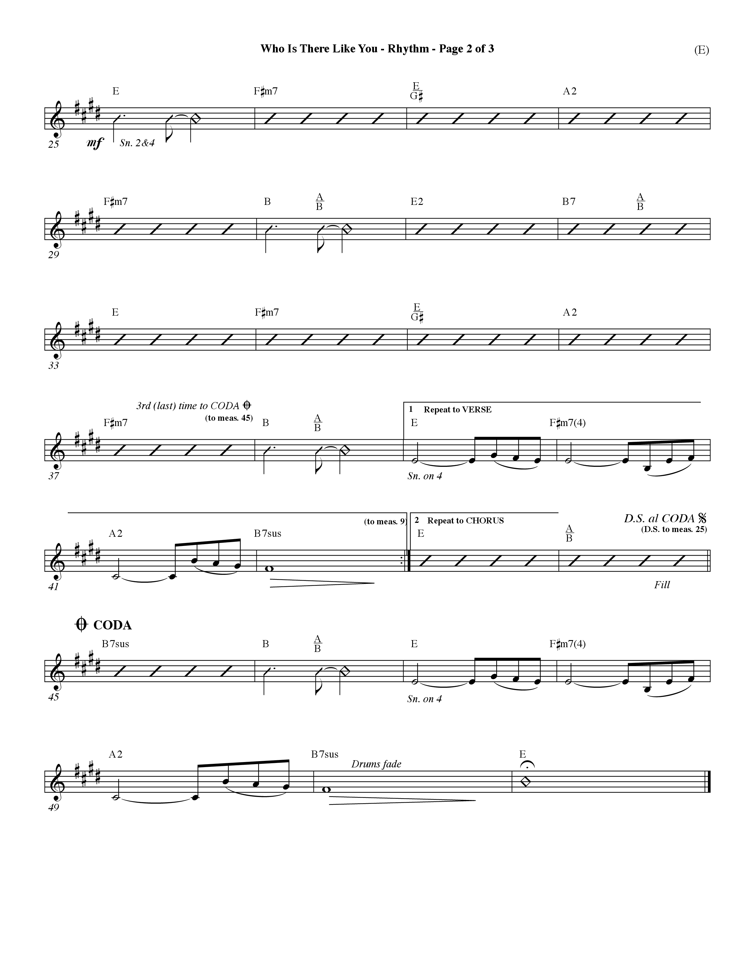 Who is There Like You (Choral Anthem SATB) Rhythm Chart (Word Music Choral / Orch. Lee Marcum)