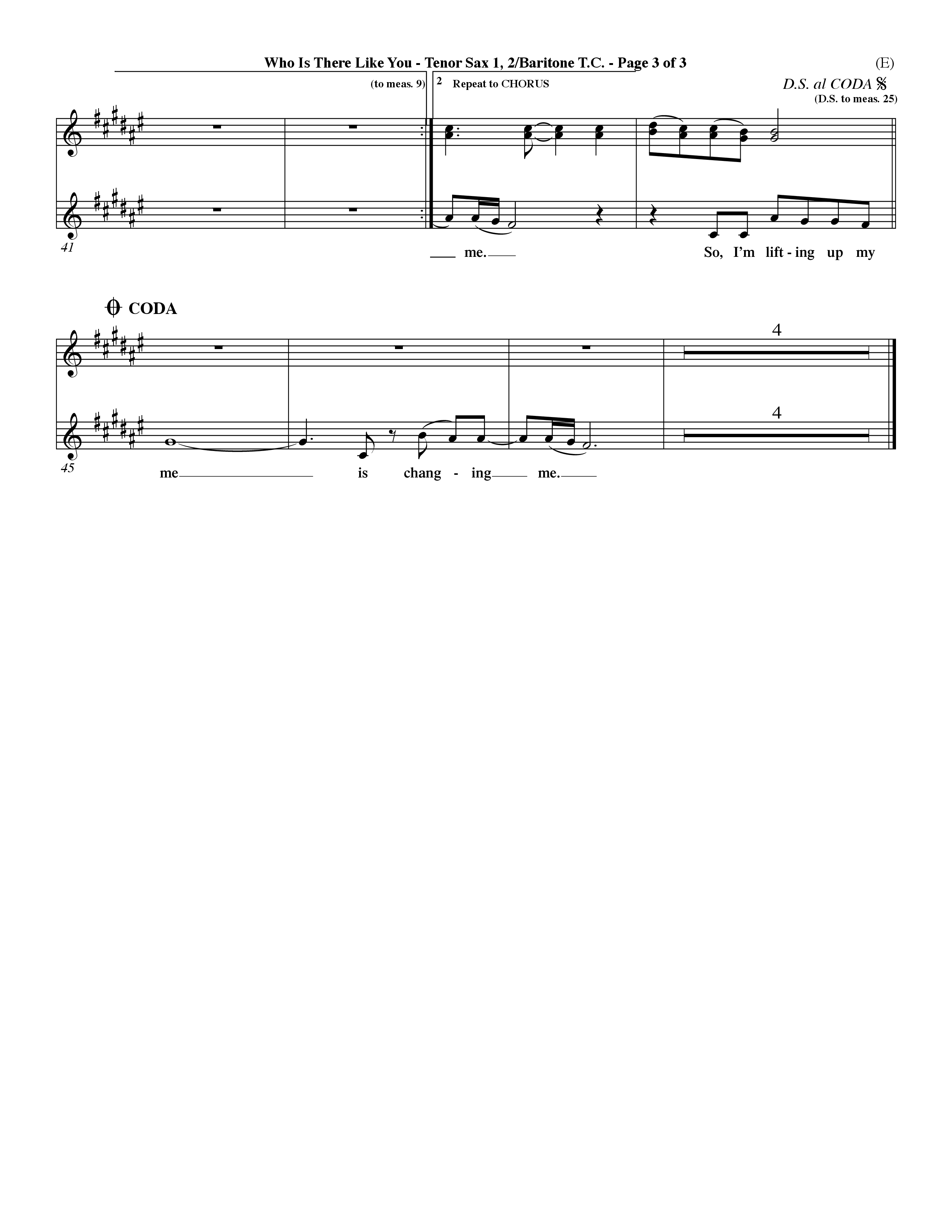 Who is There Like You (Choral Anthem SATB) Tenor Sax/Baritone T.C. (Word Music Choral / Orch. Lee Marcum)
