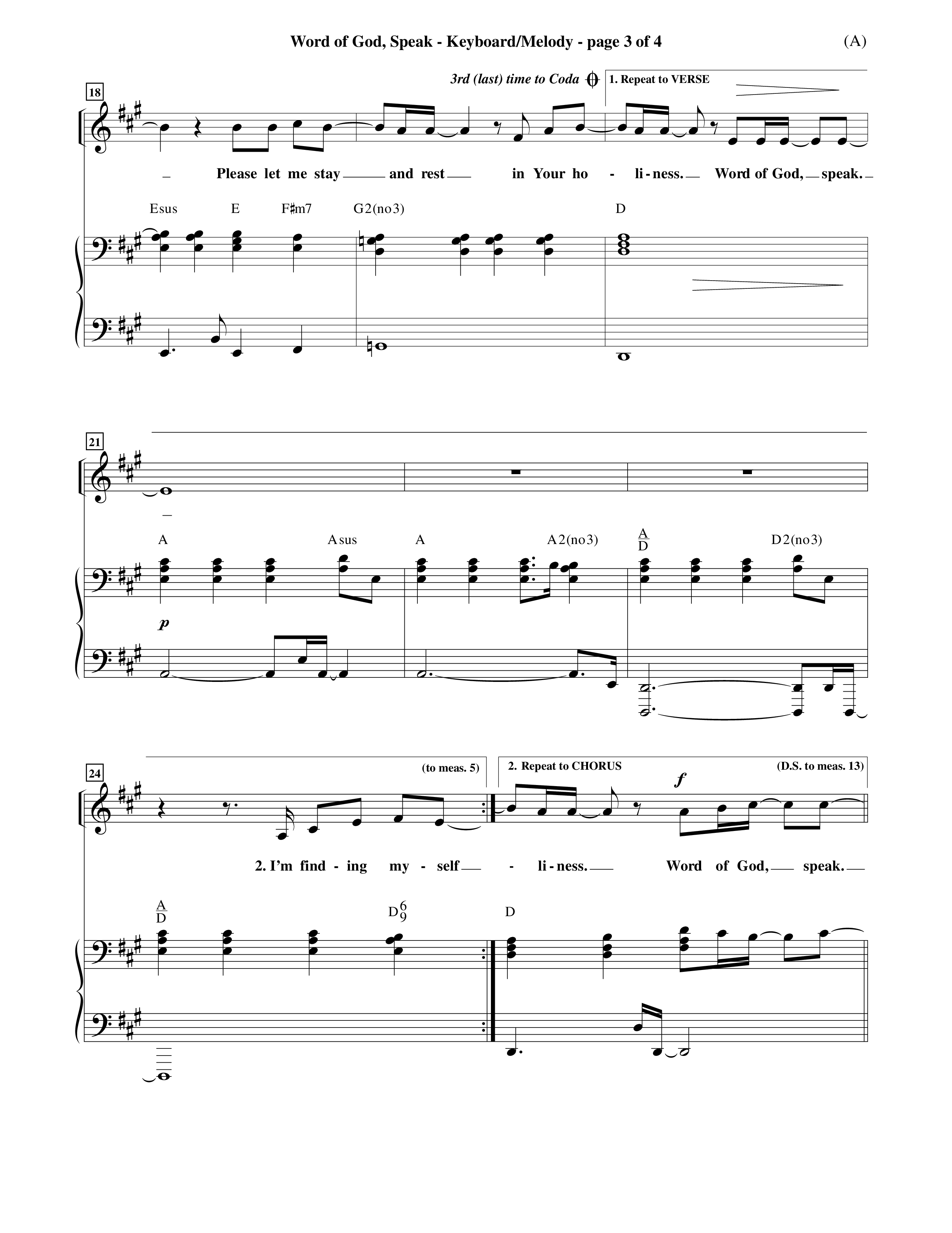 Word Of God Speak (Choral Anthem SATB) Piano/Vocal (Word Music Choral / Orch. Scott Harris)