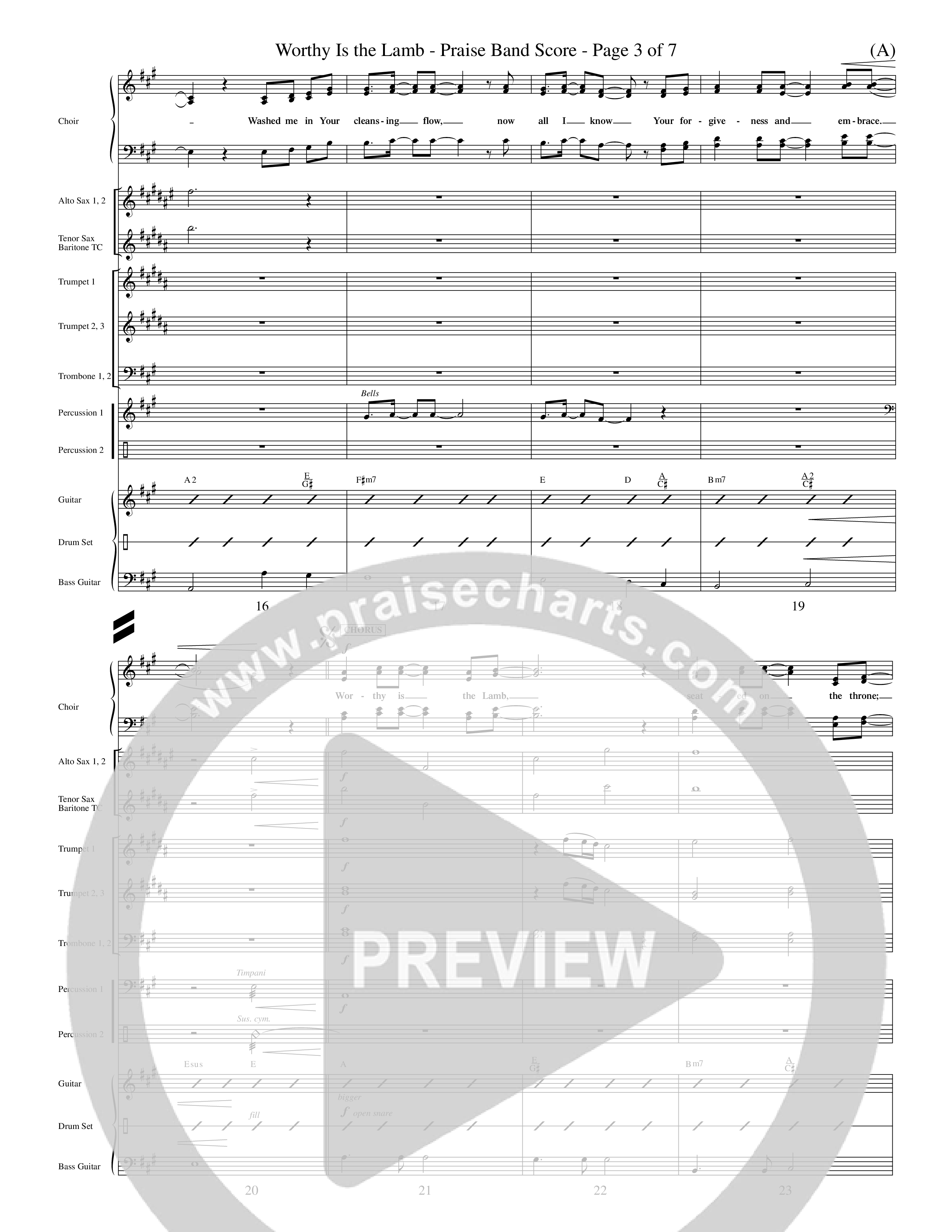 Worthy Is The Lamb (Choral Anthem SATB) Conductor's Score (Word Music Choral / Orch. Dave Williamson)