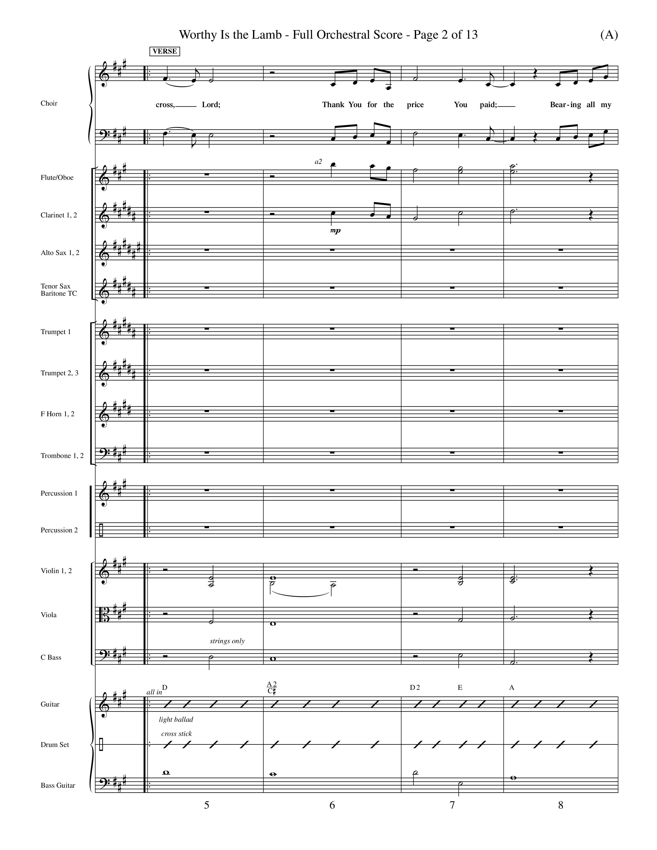 Worthy Is The Lamb (Choral Anthem SATB) Conductor's Score (Word Music Choral / Orch. Dave Williamson)