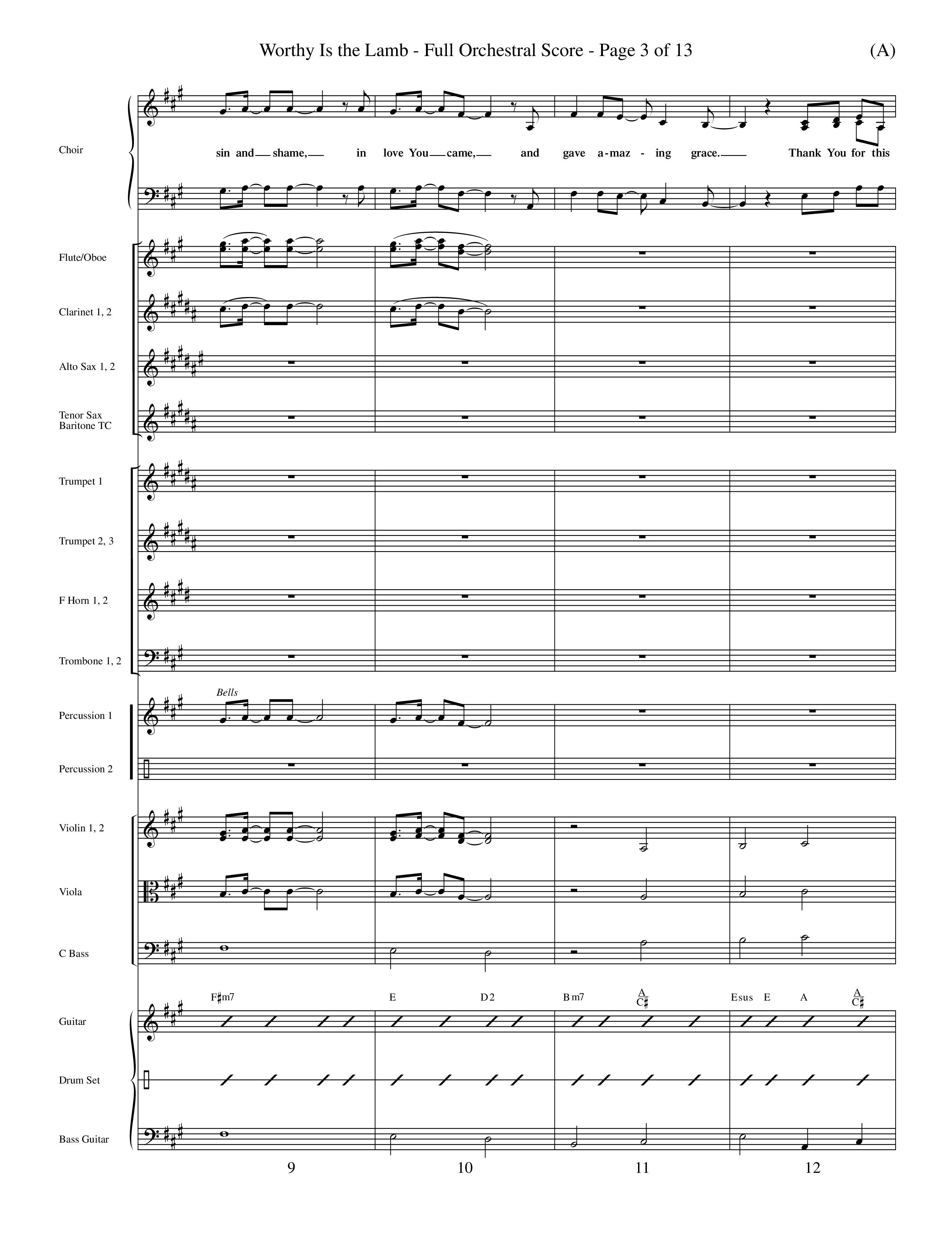 Worthy Is The Lamb (Choral Anthem SATB) Conductor's Score (Word Music Choral / Orch. Dave Williamson)