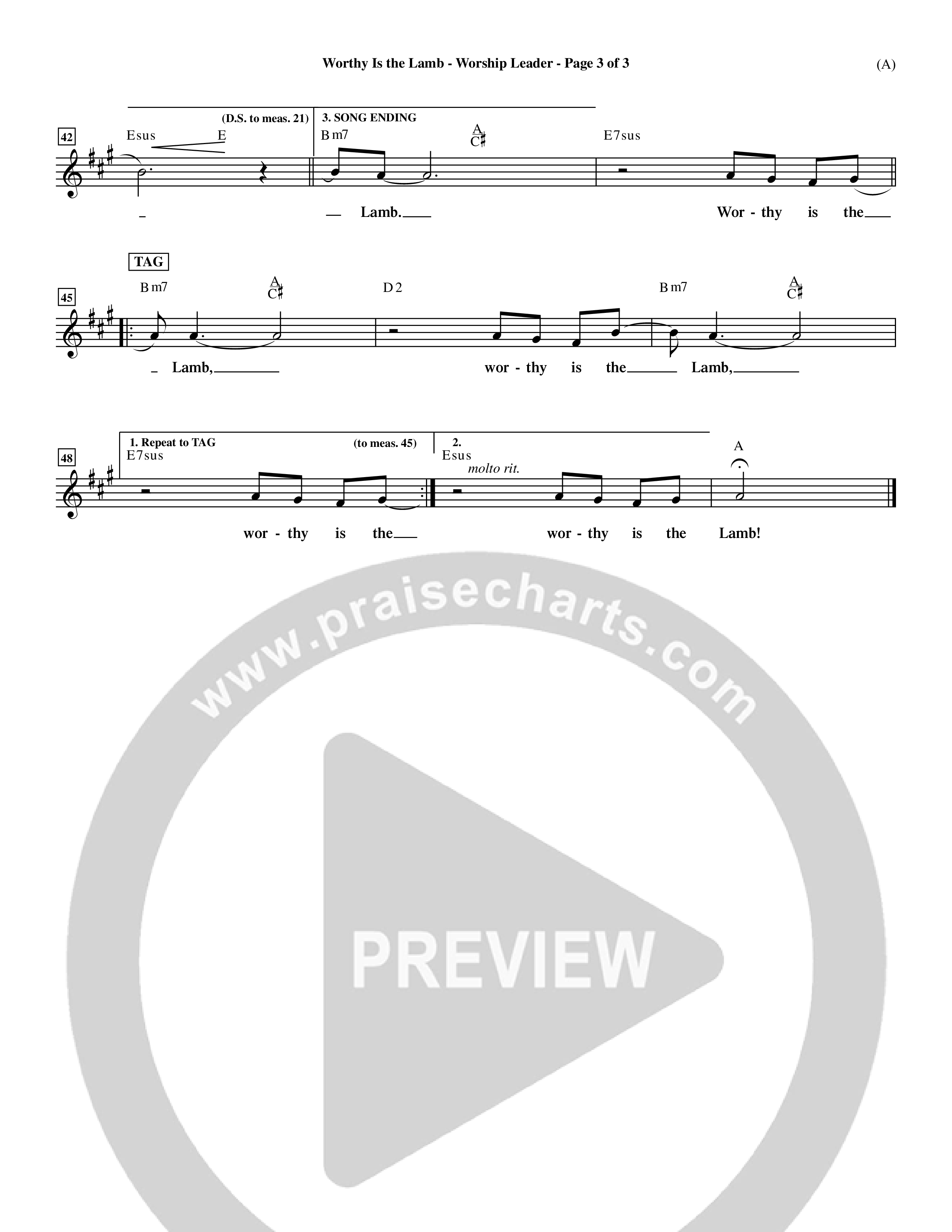 Worthy Is The Lamb (Choral Anthem SATB) Rhythm Pack (Word Music Choral / Orch. Dave Williamson)