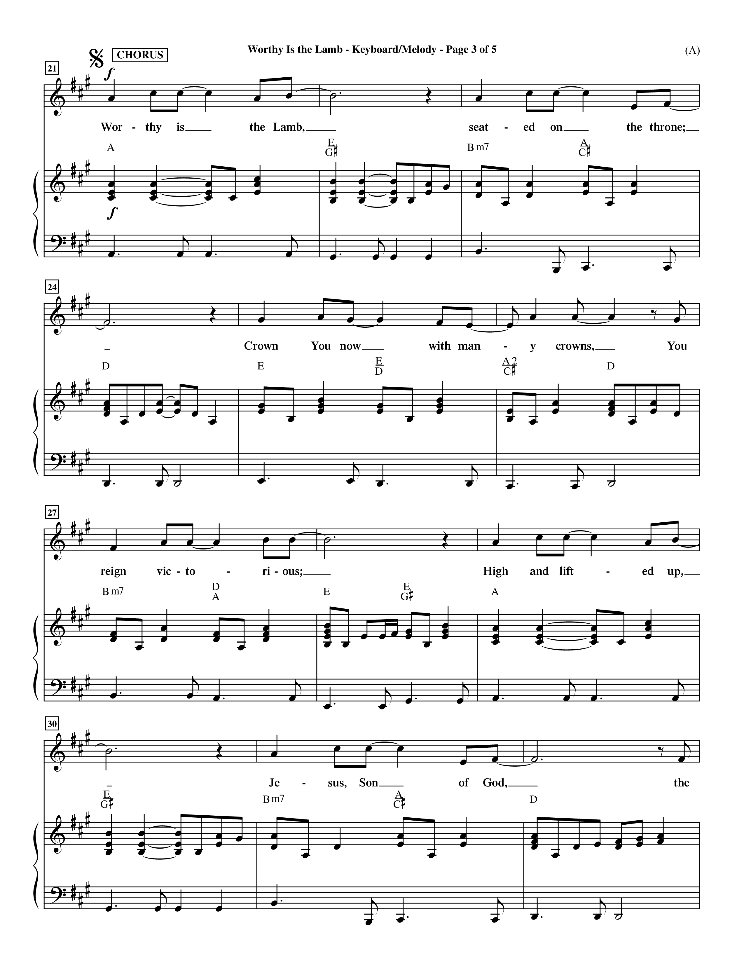 Worthy Is The Lamb (Choral Anthem SATB) Piano/Vocal (Word Music Choral / Orch. Dave Williamson)
