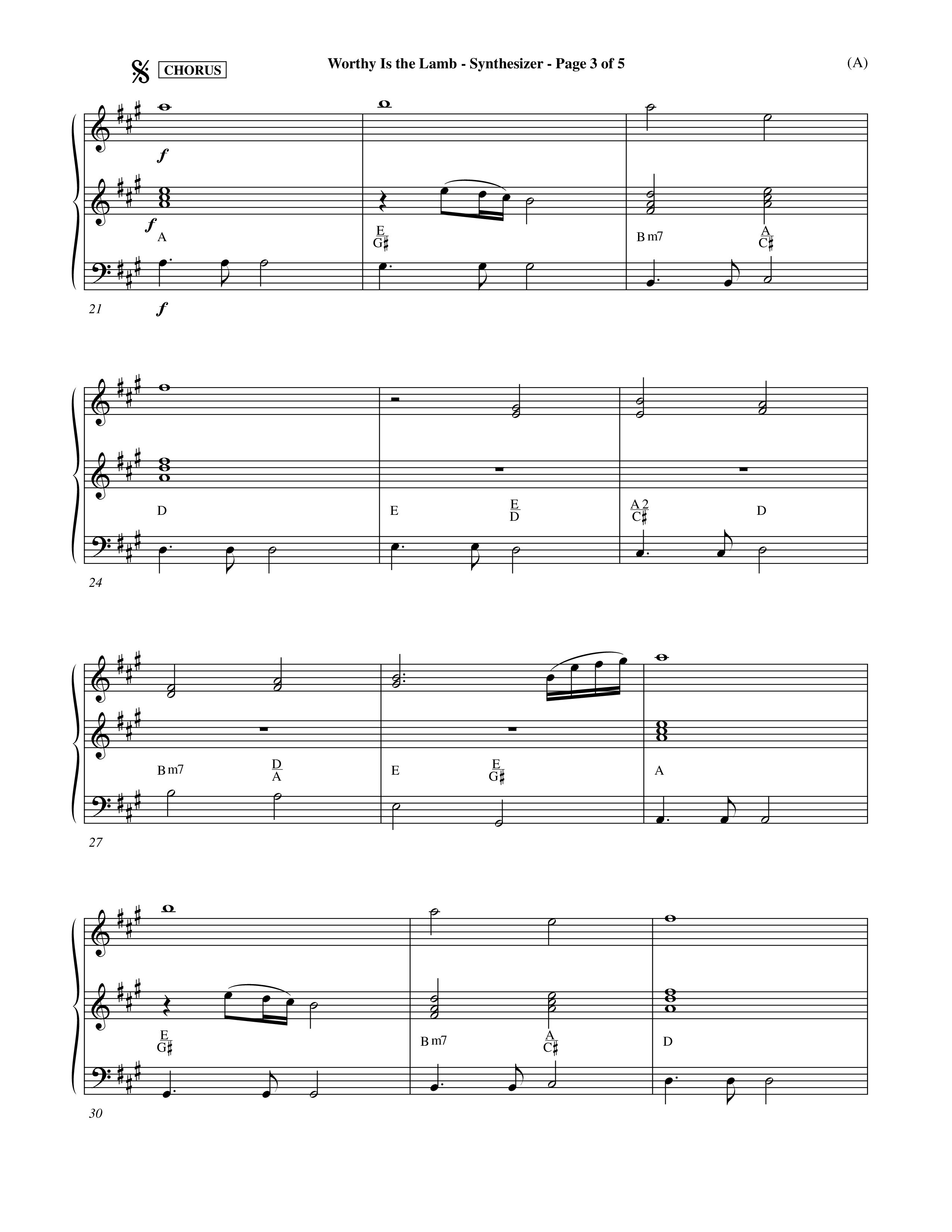 Worthy Is The Lamb (Choral Anthem SATB) Synth (Word Music Choral / Orch. Dave Williamson)