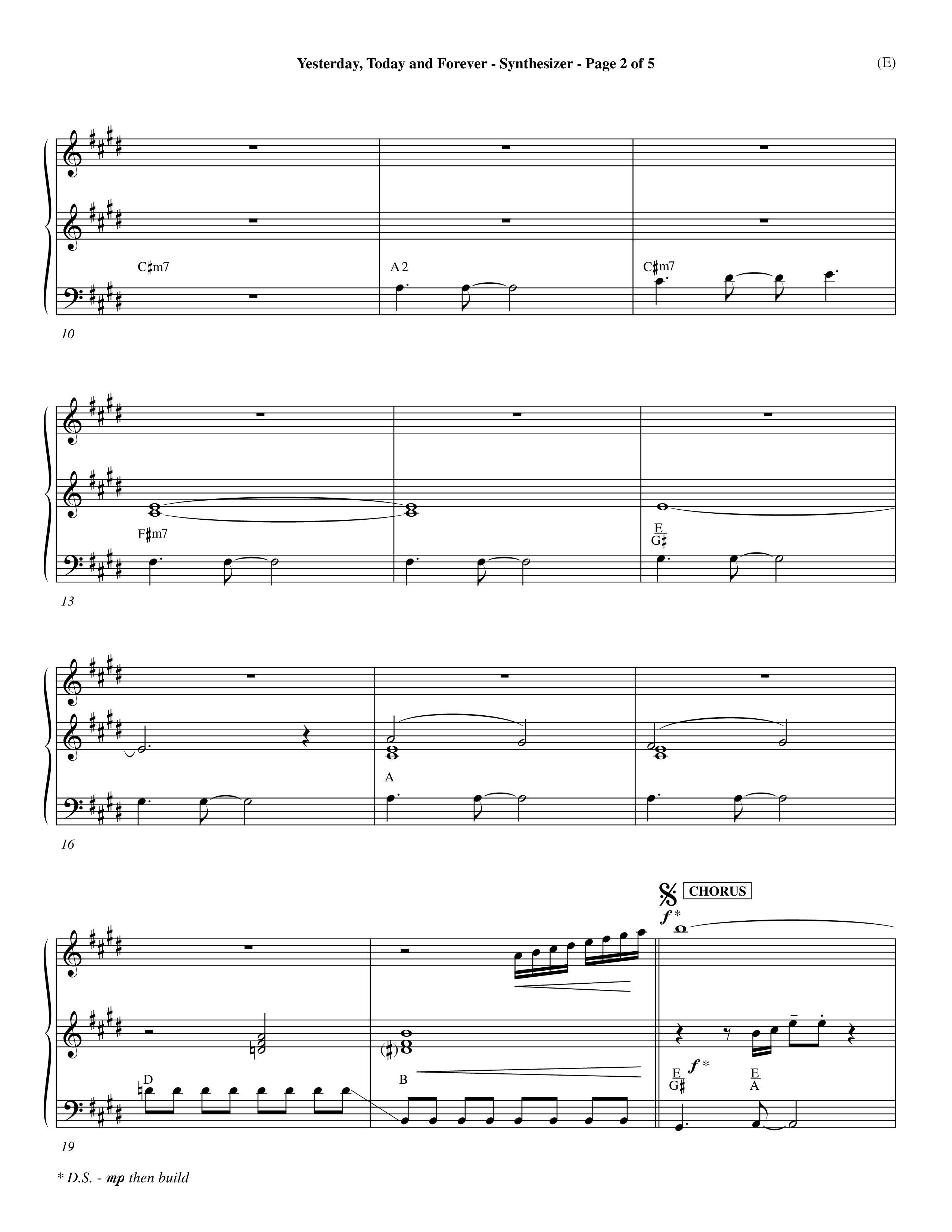 Yesterday Today and Forever (Choral Anthem SATB) Synth (Word Music Choral / Orch. Dave Williamson)