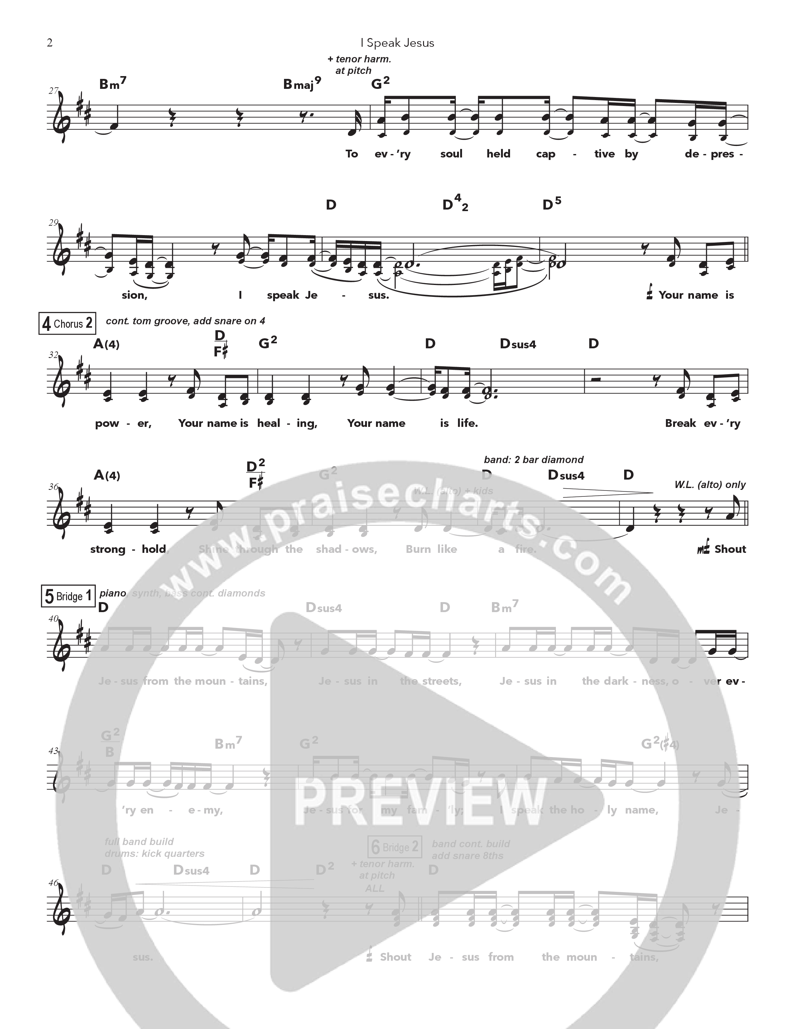 I Speak Jesus (Kids) Lead Sheet (SAT) (Doorpost Songs / Dave and Jess Ray)