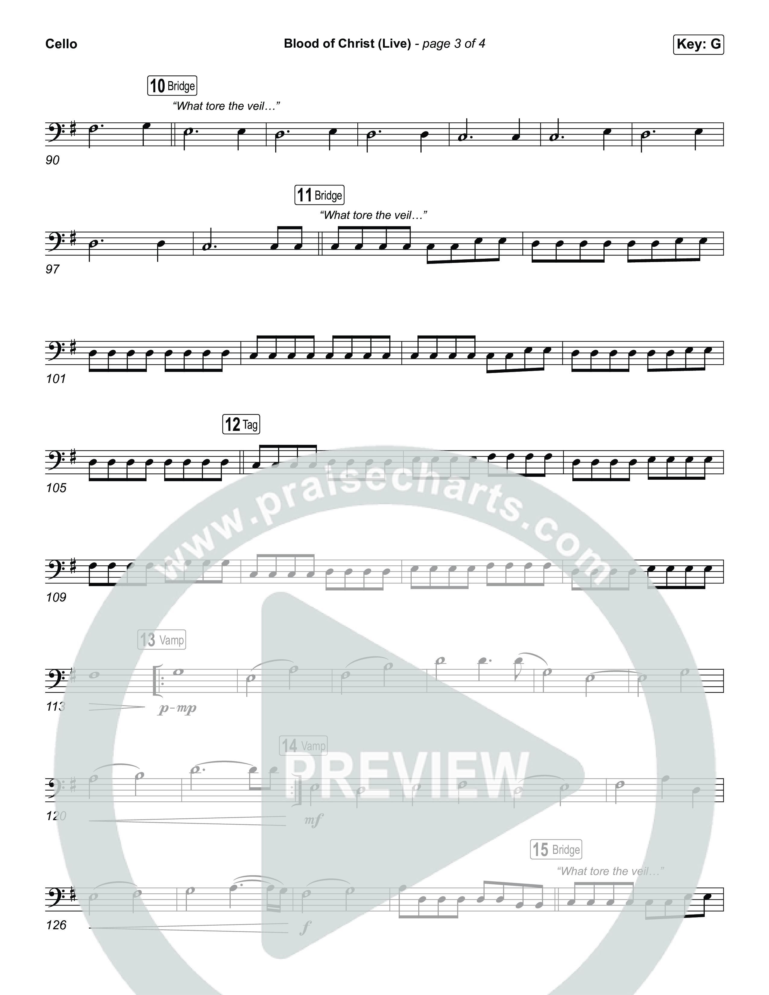 Blood Of Christ (Live) Cello (Jesus Image / John Wilds)