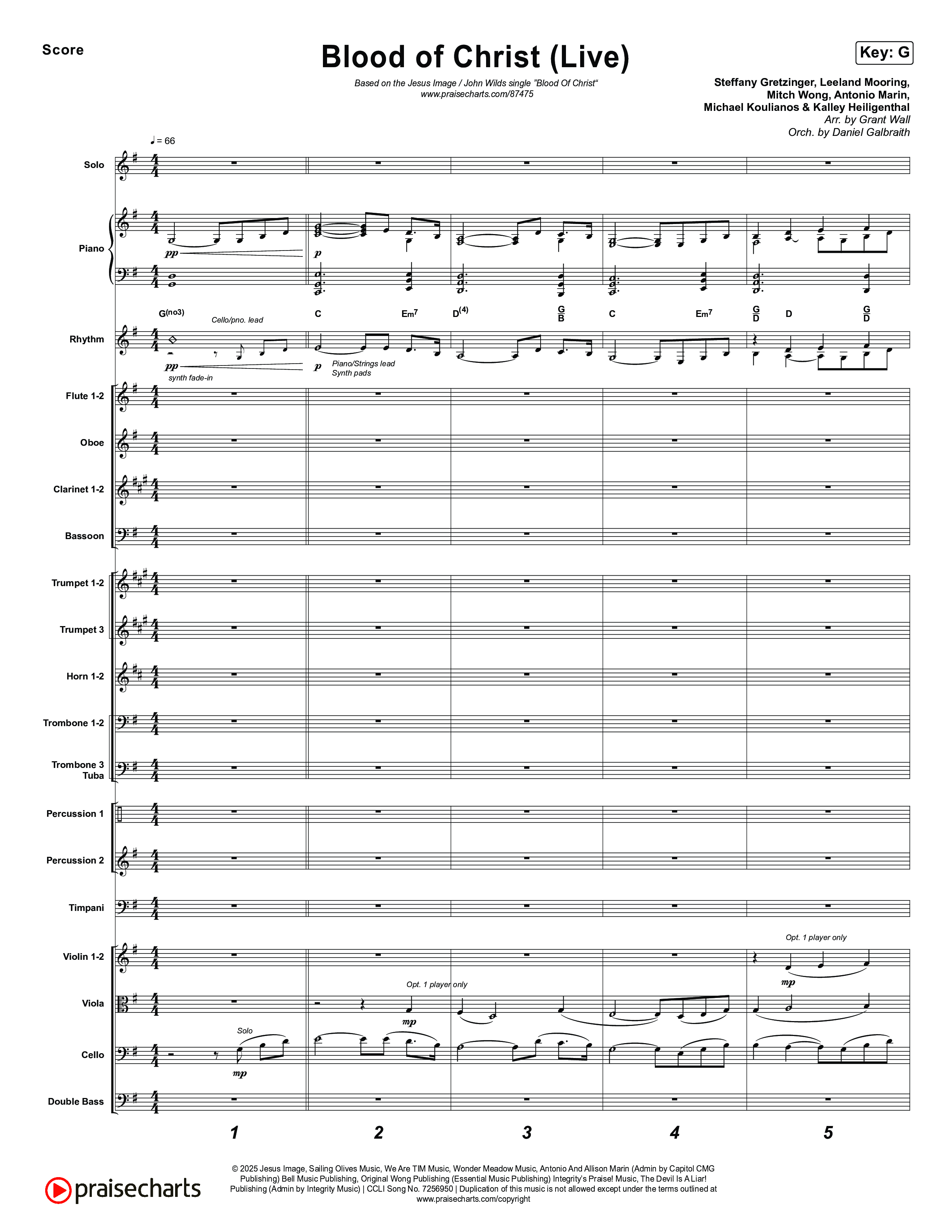 Blood Of Christ (Live) Orchestration (Jesus Image / John Wilds)