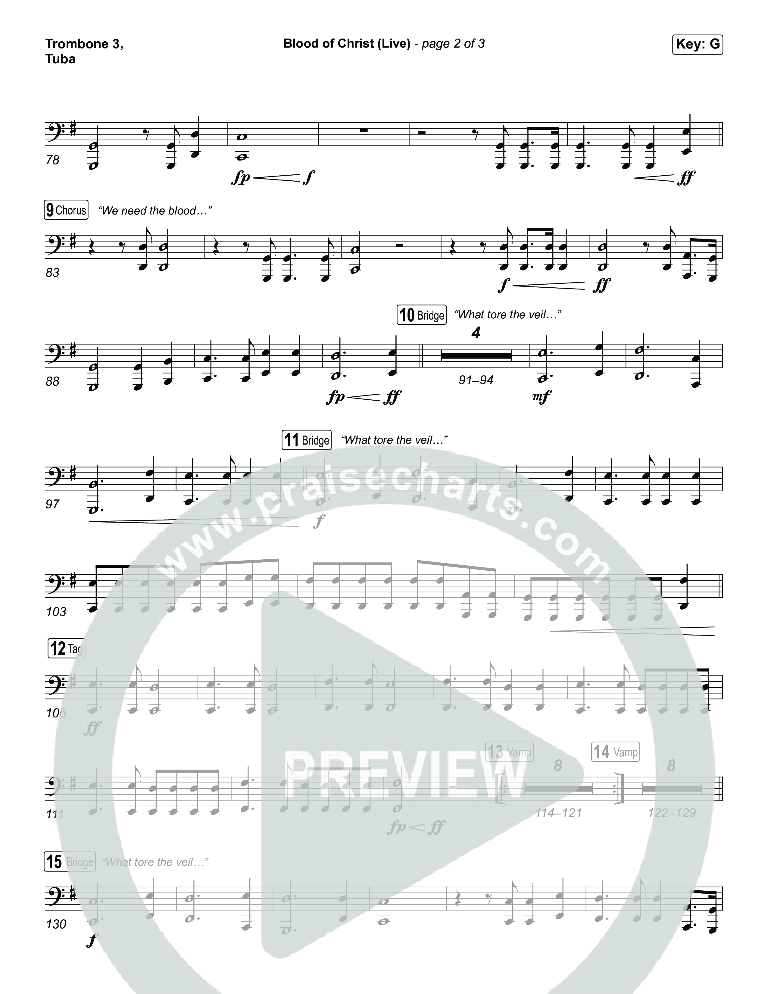 Blood Of Christ (Live) Trombone 3/Tuba (Jesus Image / John Wilds)