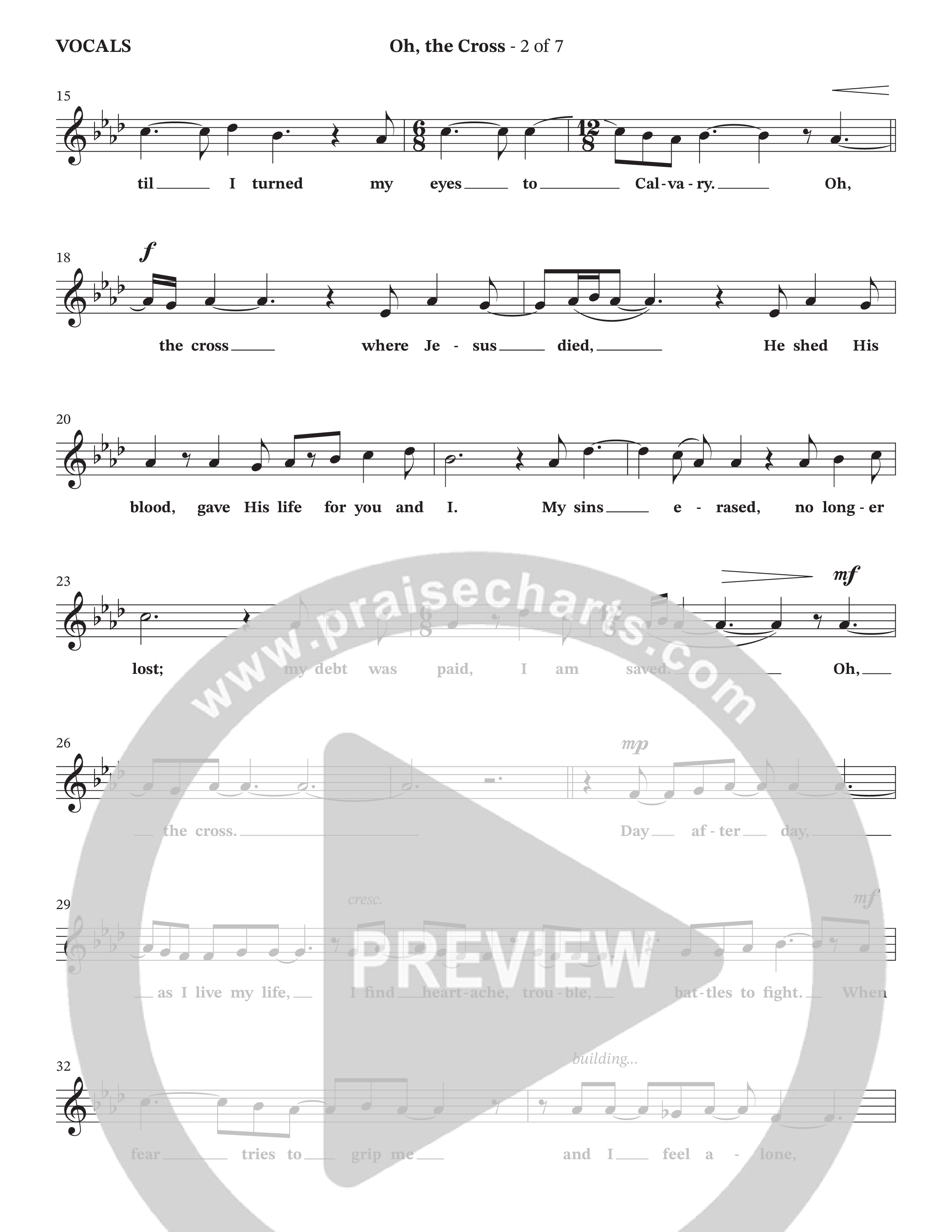 Oh The Cross (Choral Anthem SATB) Choir Sheet (SATB) (The Brooklyn Tabernacle Choir / Arr. Carol Cymbala / Orch. Jason Michael Webb)