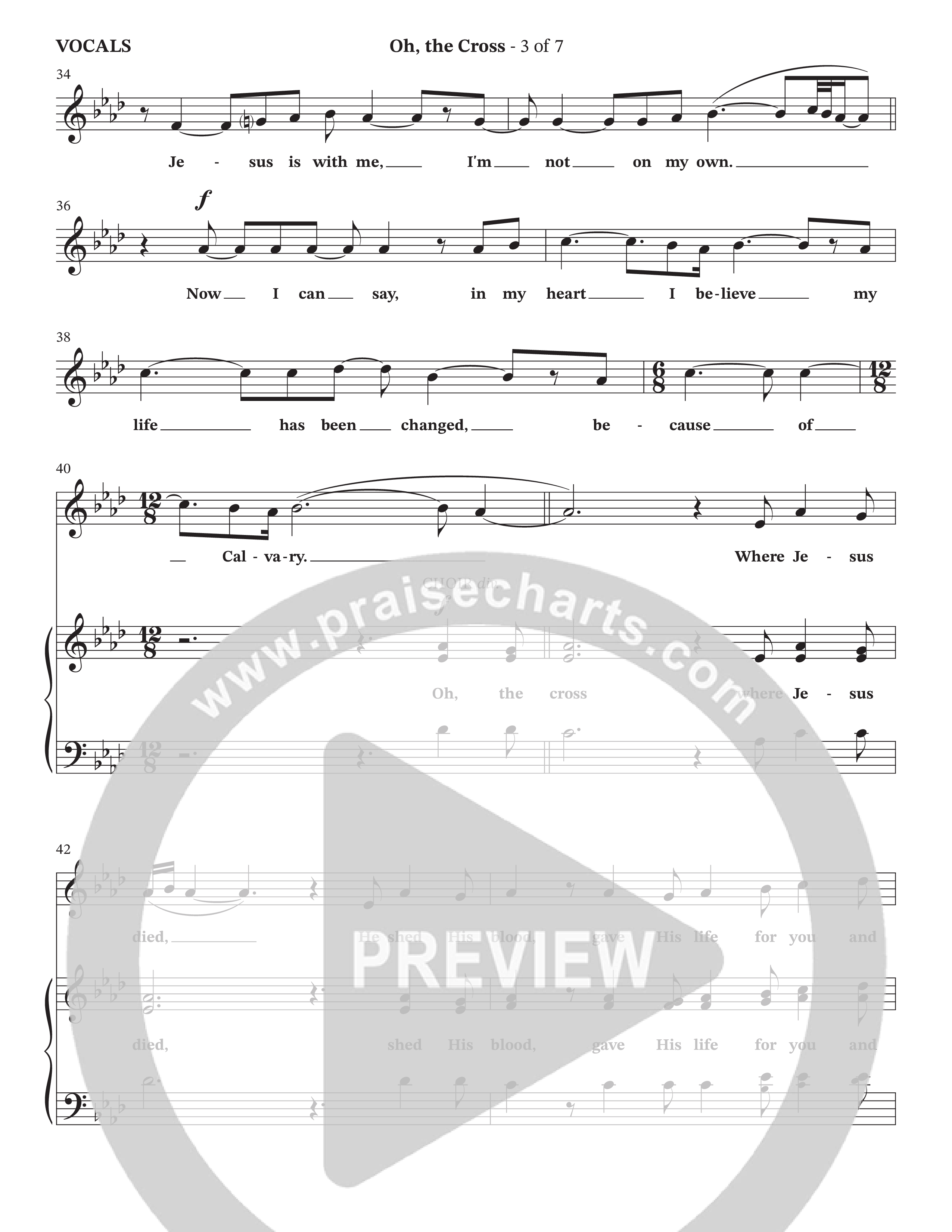 Oh The Cross (Choral Anthem SATB) Choir Sheet (SATB) (The Brooklyn Tabernacle Choir / Arr. Carol Cymbala / Orch. Jason Michael Webb)