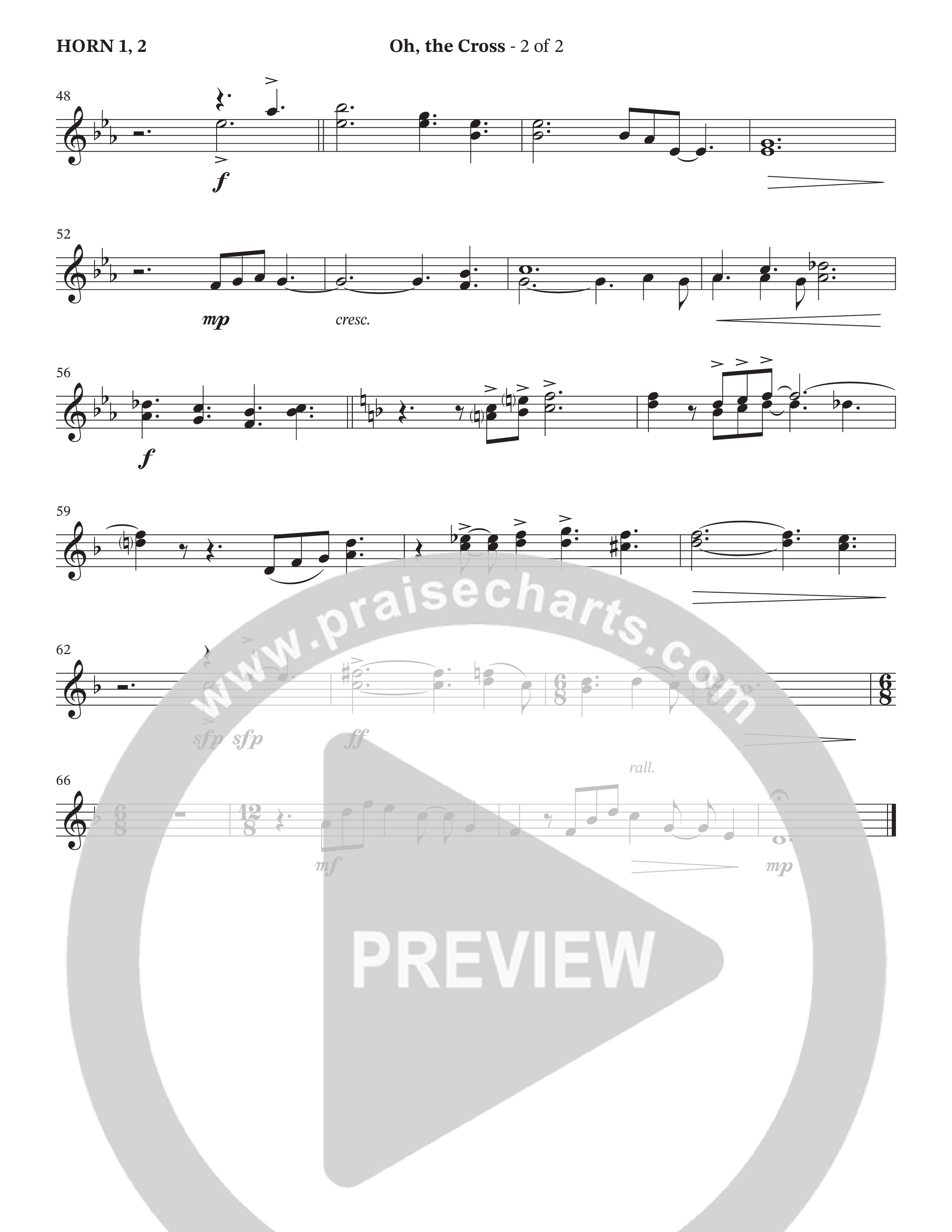 Oh The Cross (Choral Anthem SATB) French Horn 1/2 (The Brooklyn Tabernacle Choir / Arr. Carol Cymbala / Orch. Jason Michael Webb)