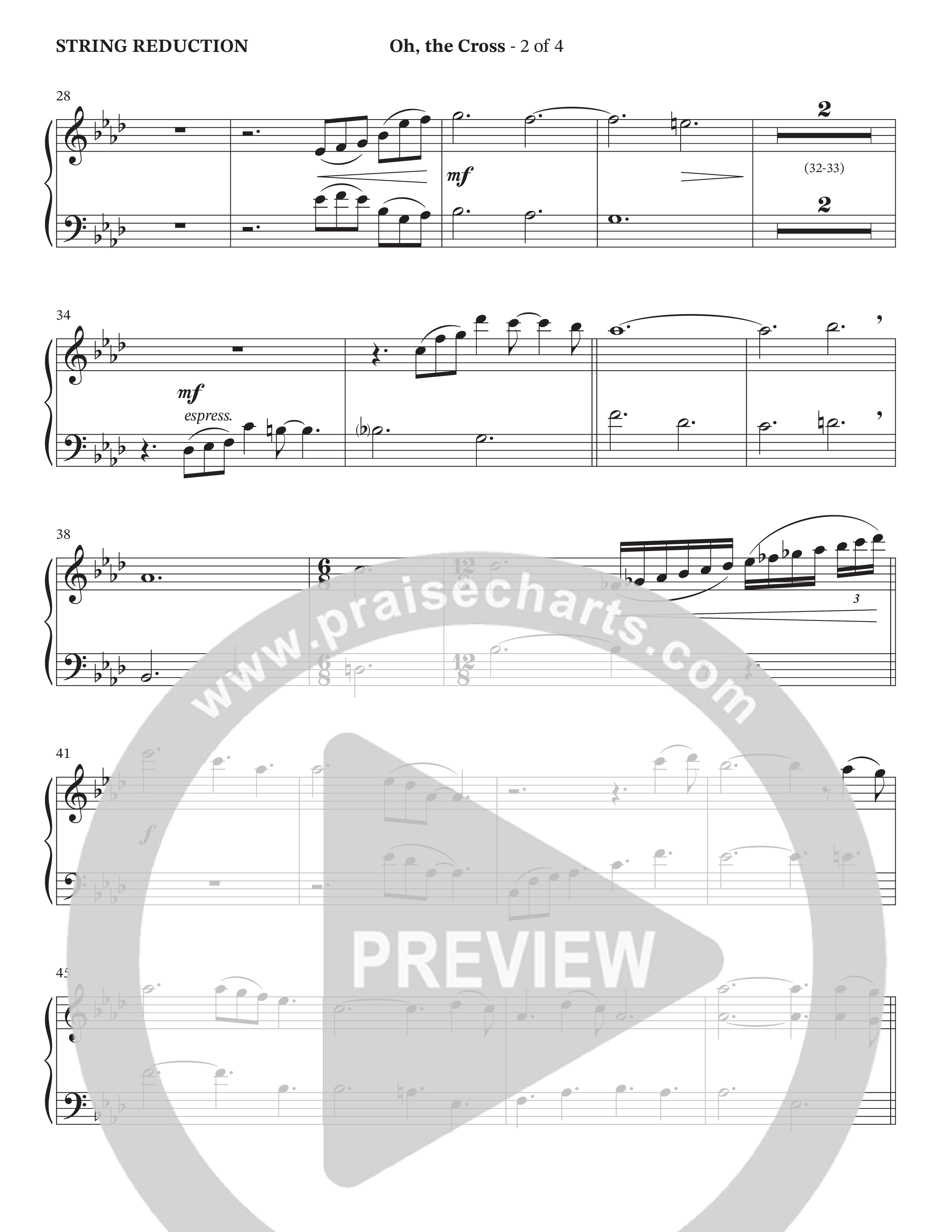 Oh The Cross (Choral Anthem SATB) String Reduction (The Brooklyn Tabernacle Choir / Arr. Carol Cymbala / Orch. Jason Michael Webb)