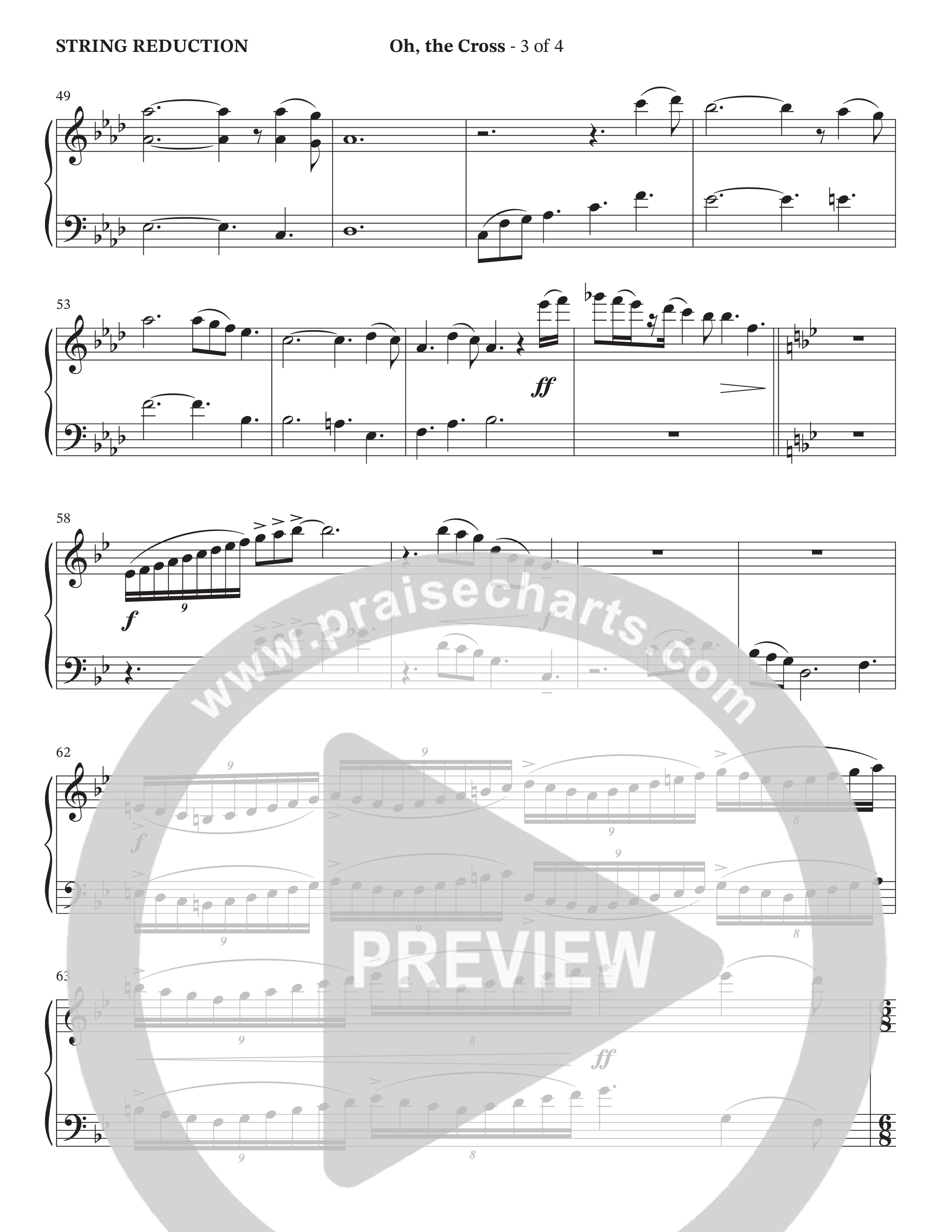 Oh The Cross (Choral Anthem SATB) String Reduction (The Brooklyn Tabernacle Choir / Arr. Carol Cymbala / Orch. Jason Michael Webb)