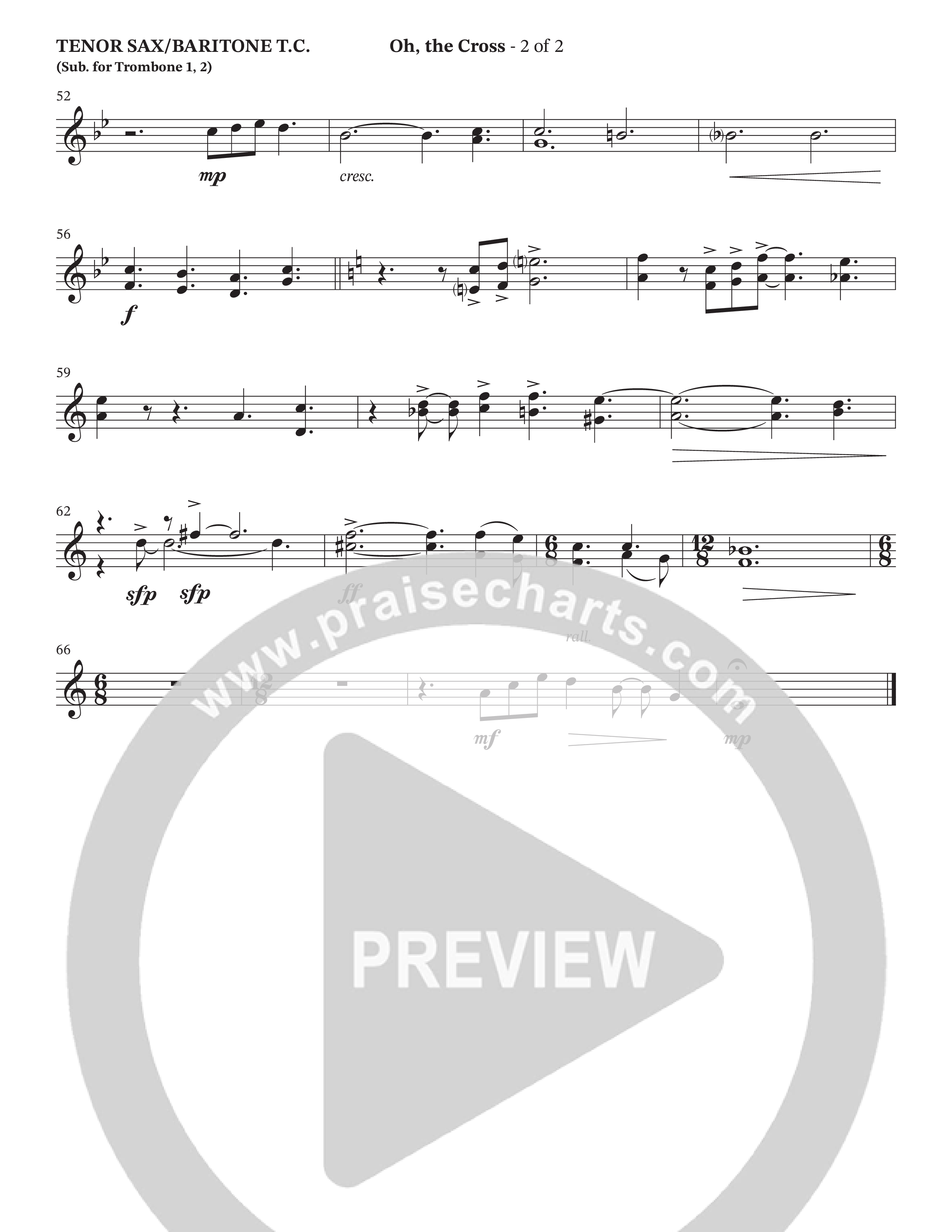 Oh The Cross (Choral Anthem SATB) Tenor Sax/Baritone T.C. (The Brooklyn Tabernacle Choir / Arr. Carol Cymbala / Orch. Jason Michael Webb)