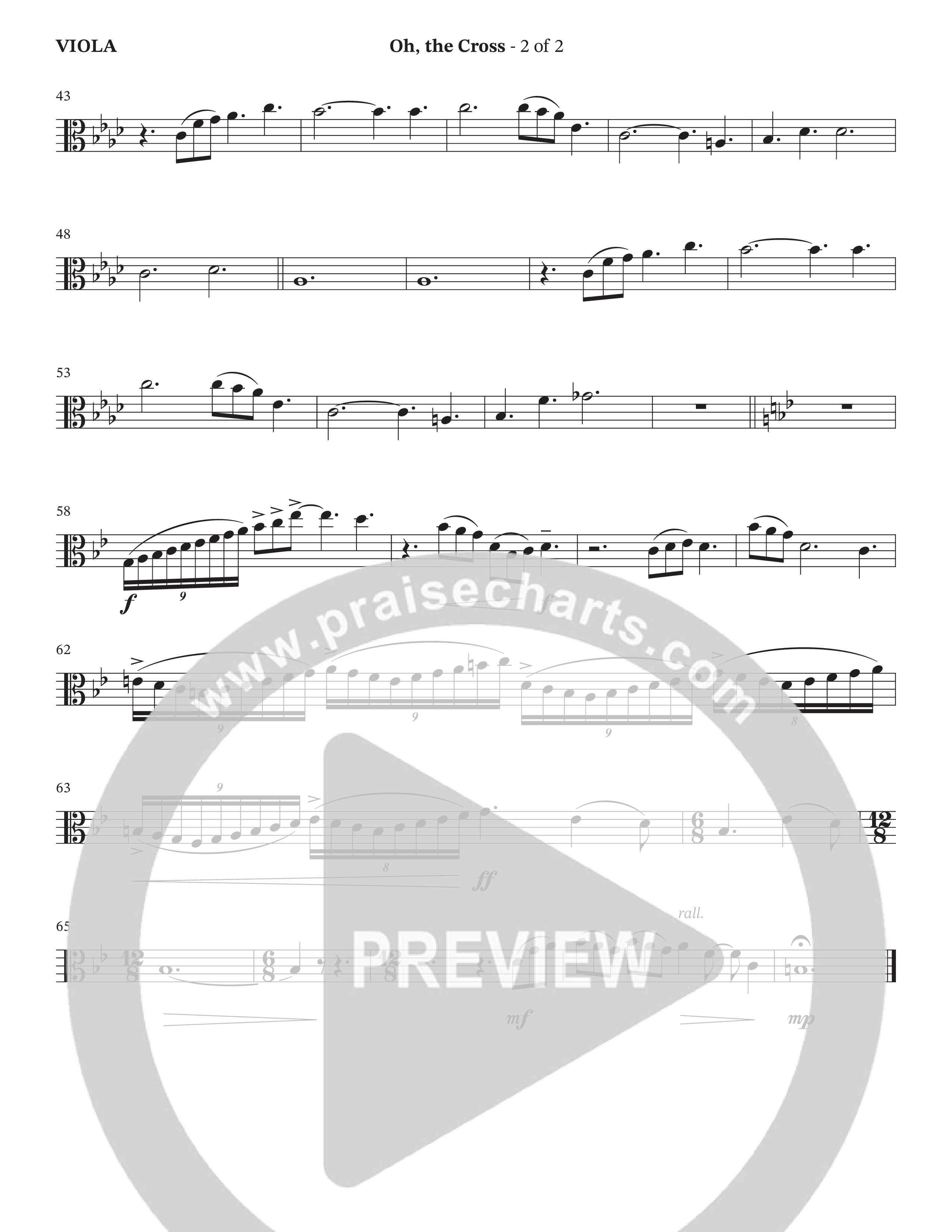 Oh The Cross (Choral Anthem SATB) Viola (The Brooklyn Tabernacle Choir / Arr. Carol Cymbala / Orch. Jason Michael Webb)