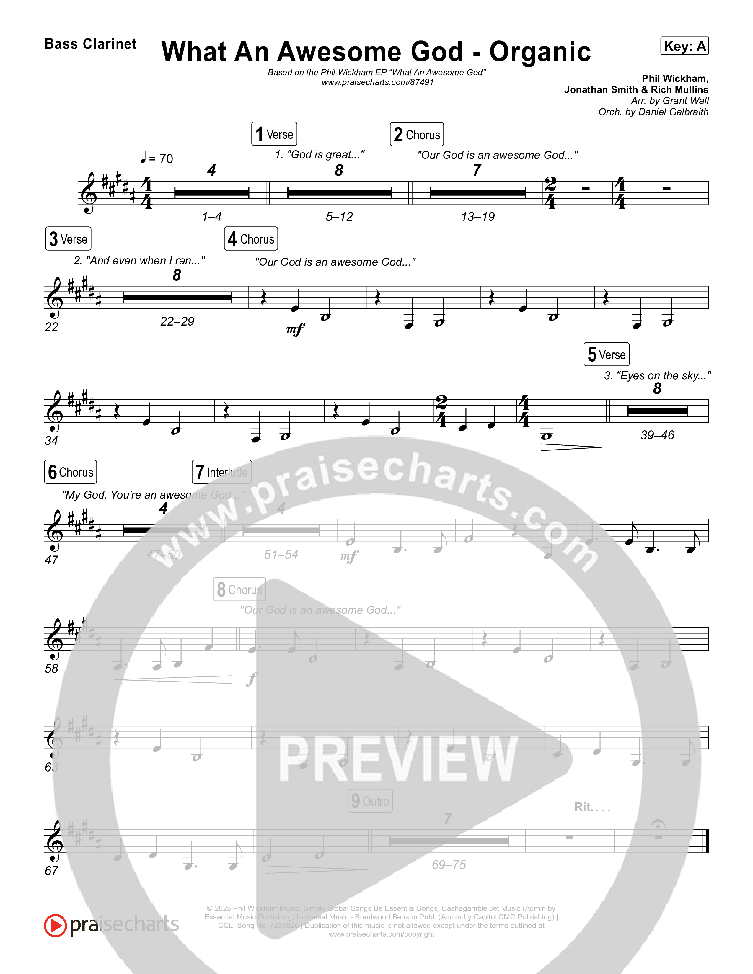 What An Awesome God (Organic) Clarinet 1,2 (Phil Wickham)