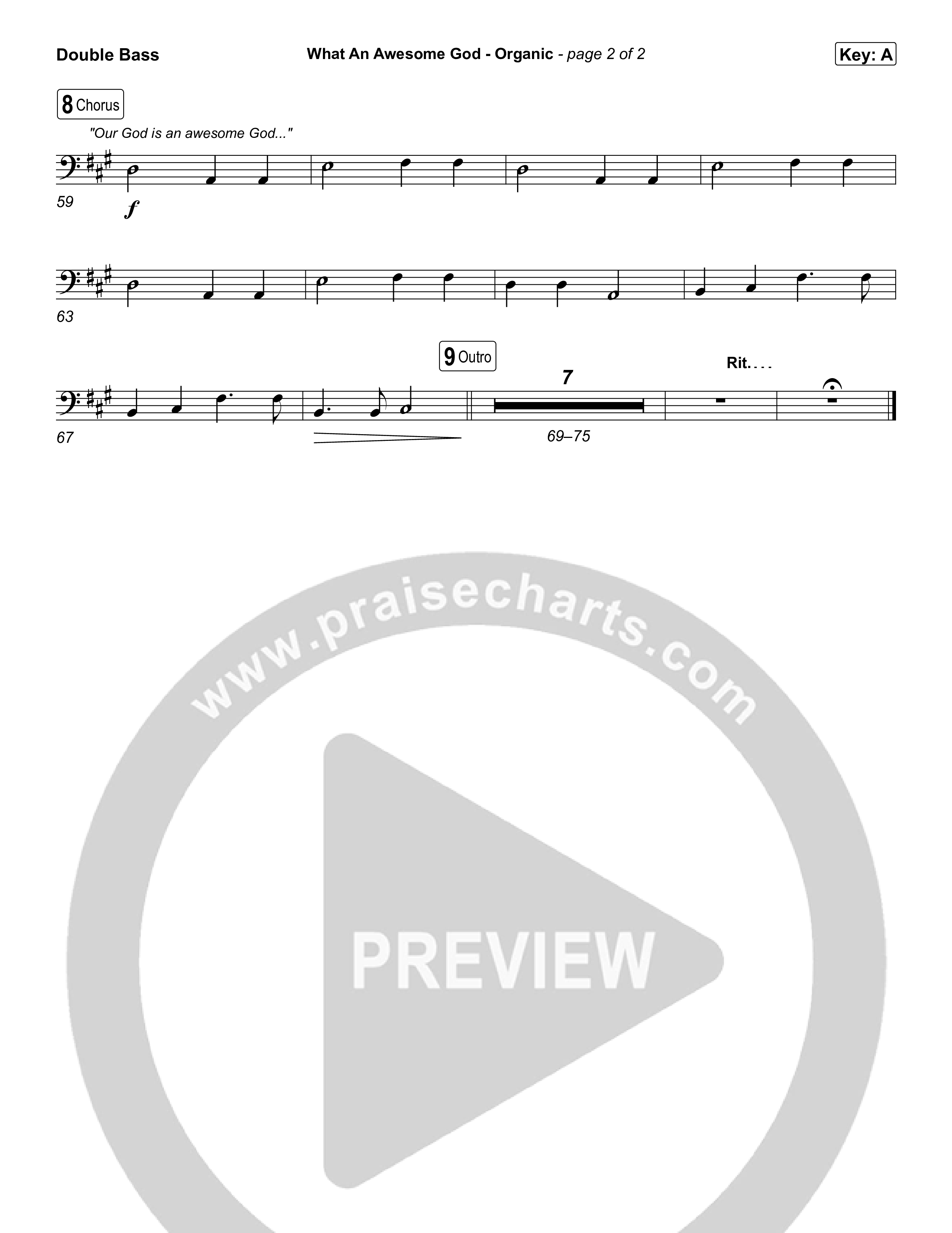 What An Awesome God (Organic) String Bass (Phil Wickham)