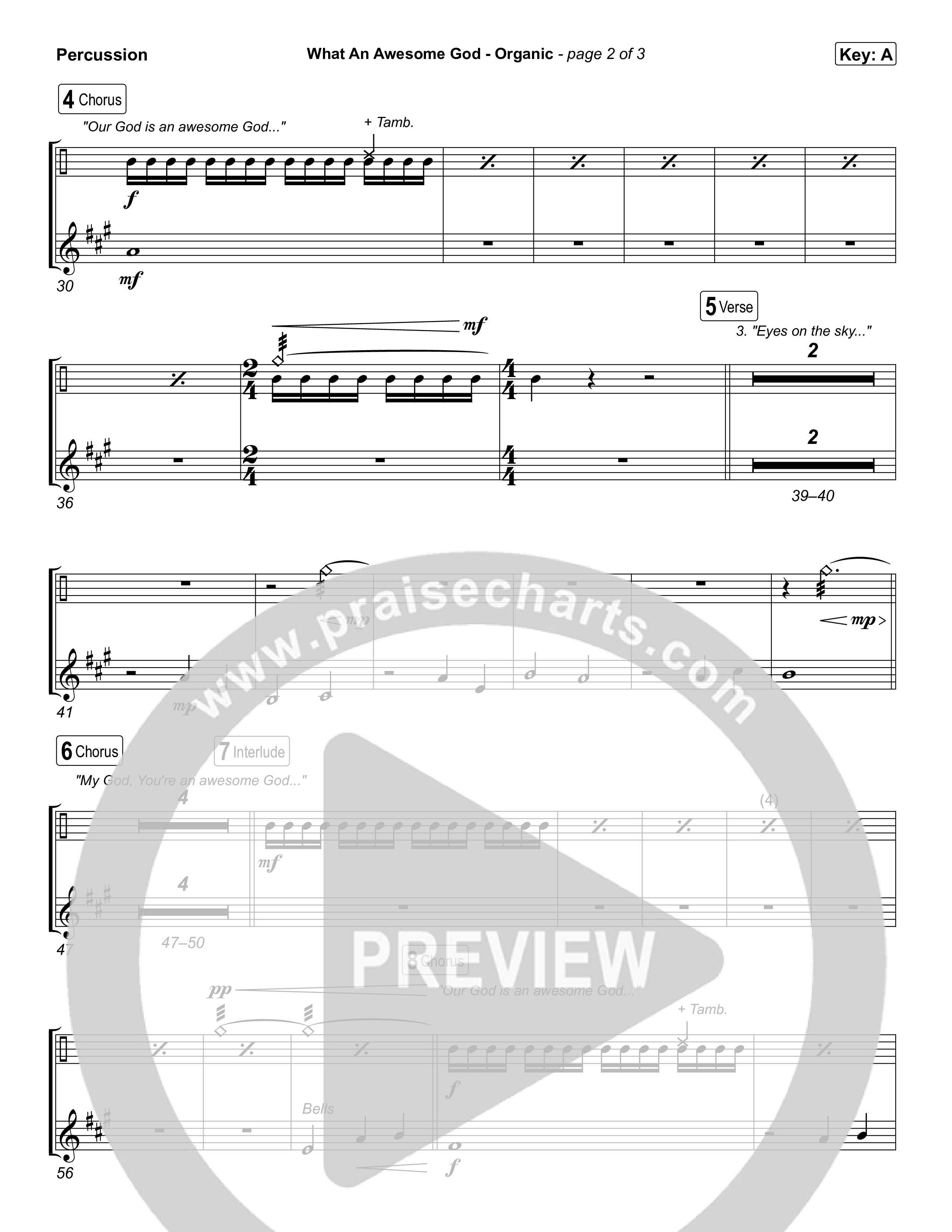 What An Awesome God (Organic) Percussion (Phil Wickham)