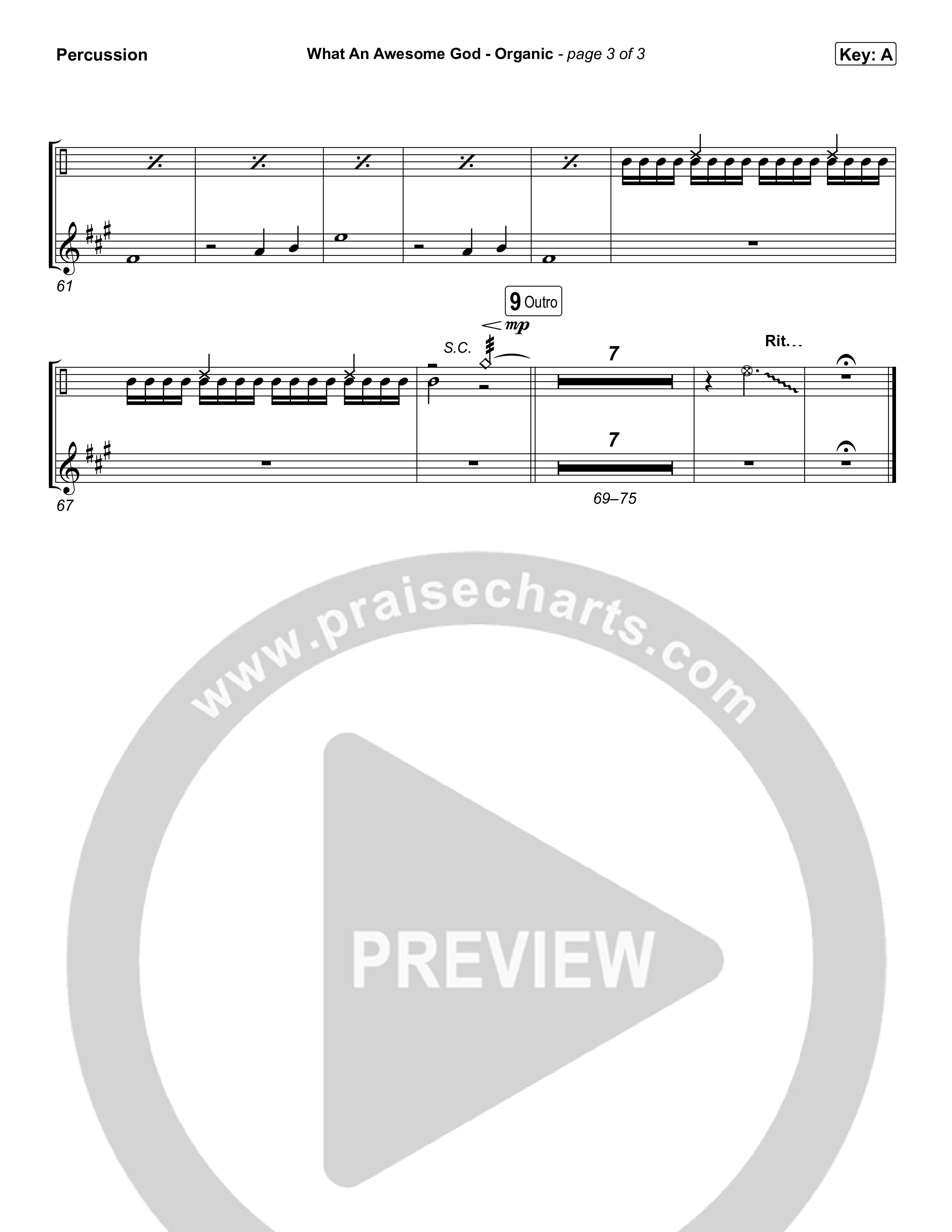 What An Awesome God (Organic) Percussion (Phil Wickham)