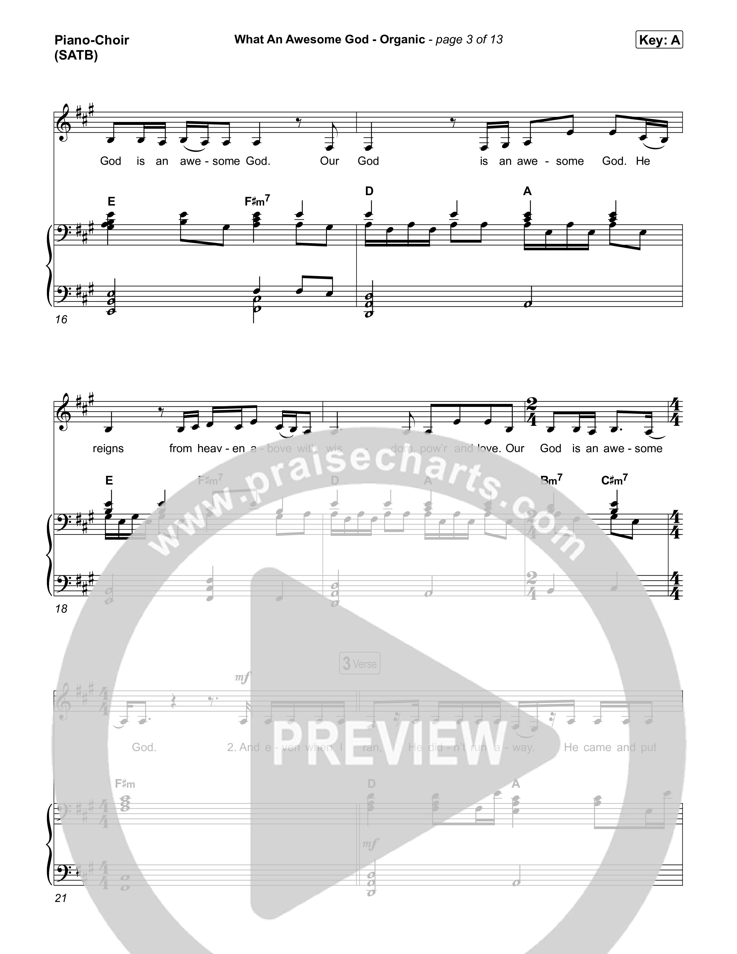 What An Awesome God (Organic) Piano/Vocal Pack (Phil Wickham)