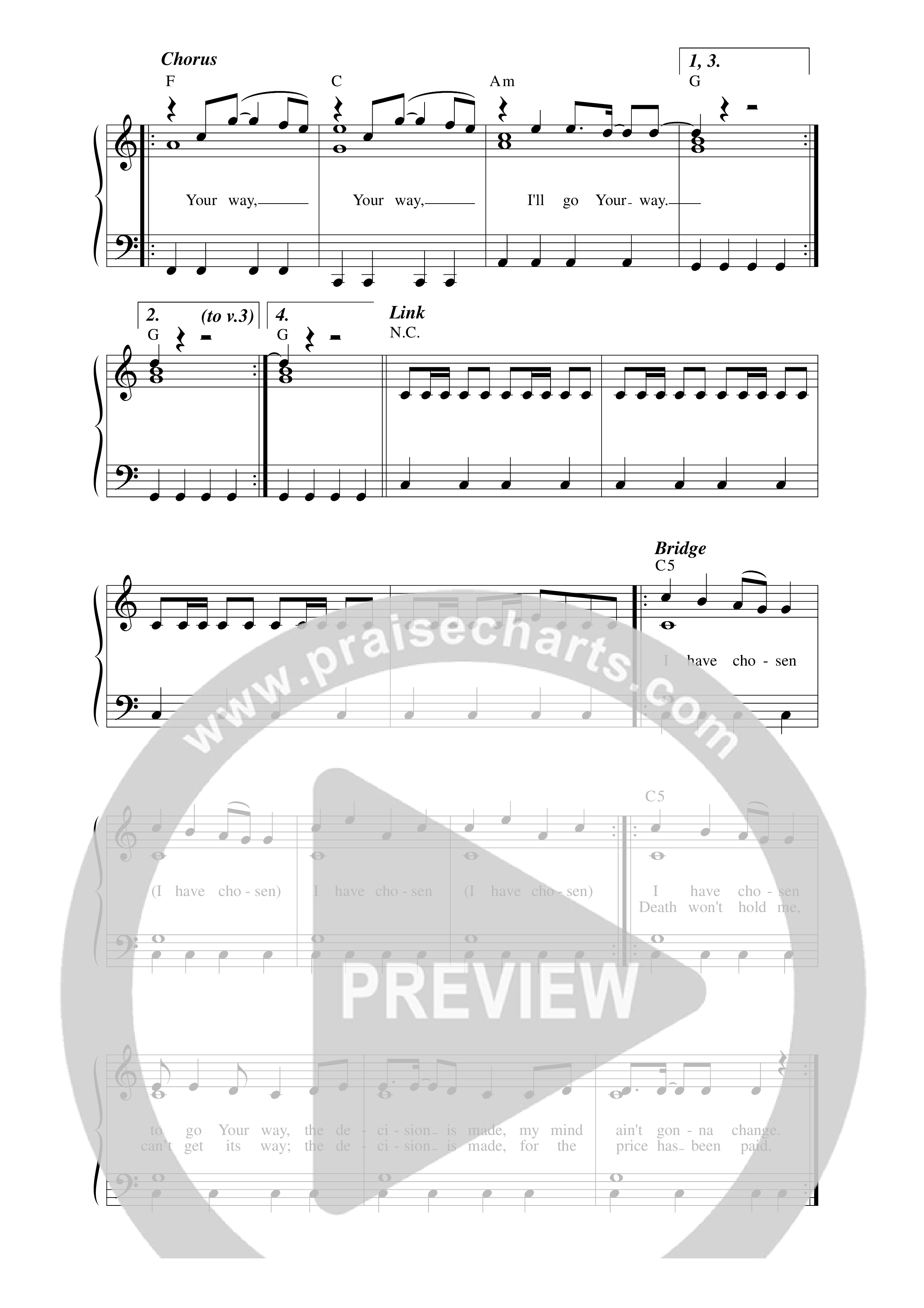 Go Your Way Lead Sheet Melody (Life Worship)