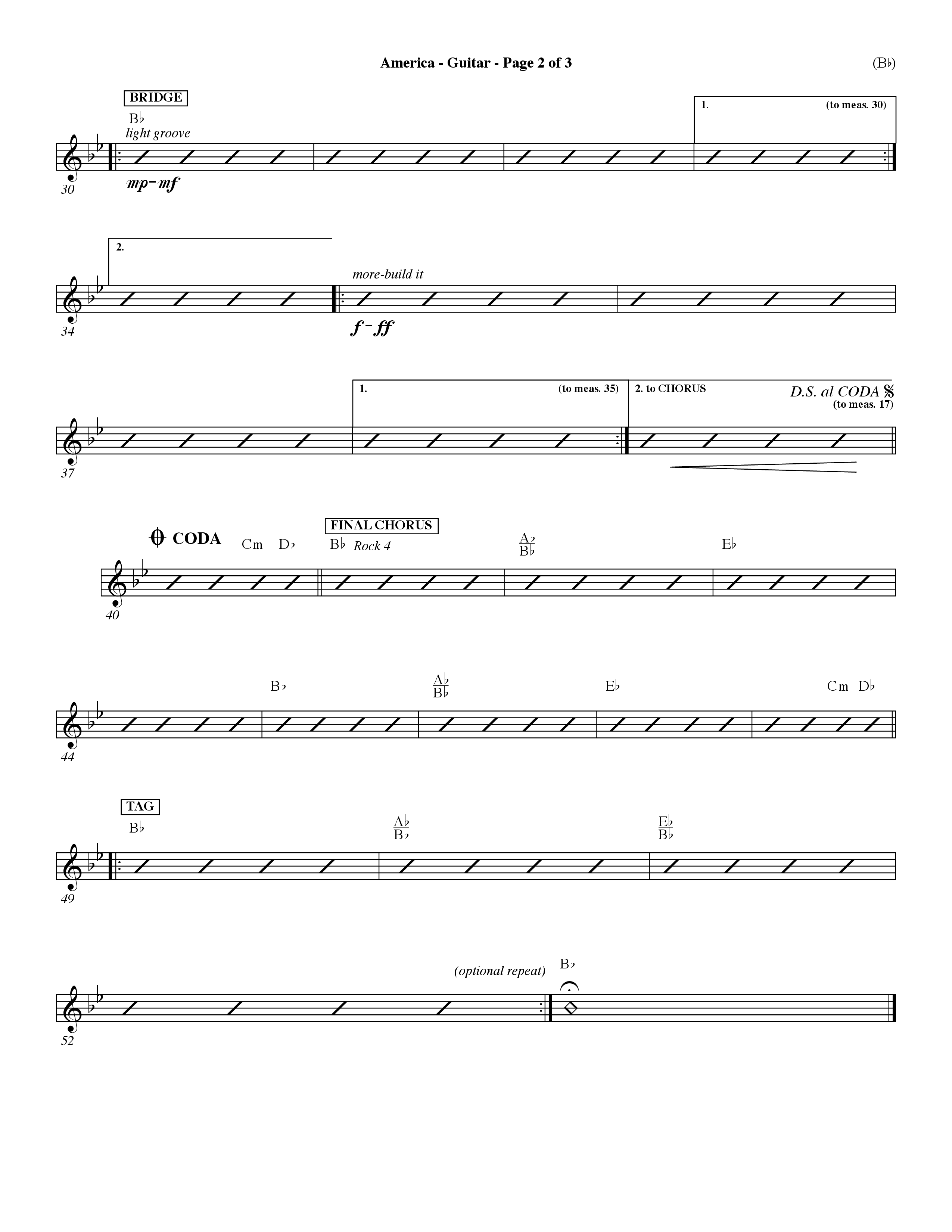 America (Choral Anthem SATB) Acoustic Guitar (Word Music Choral / Orch. Dave Williamson)