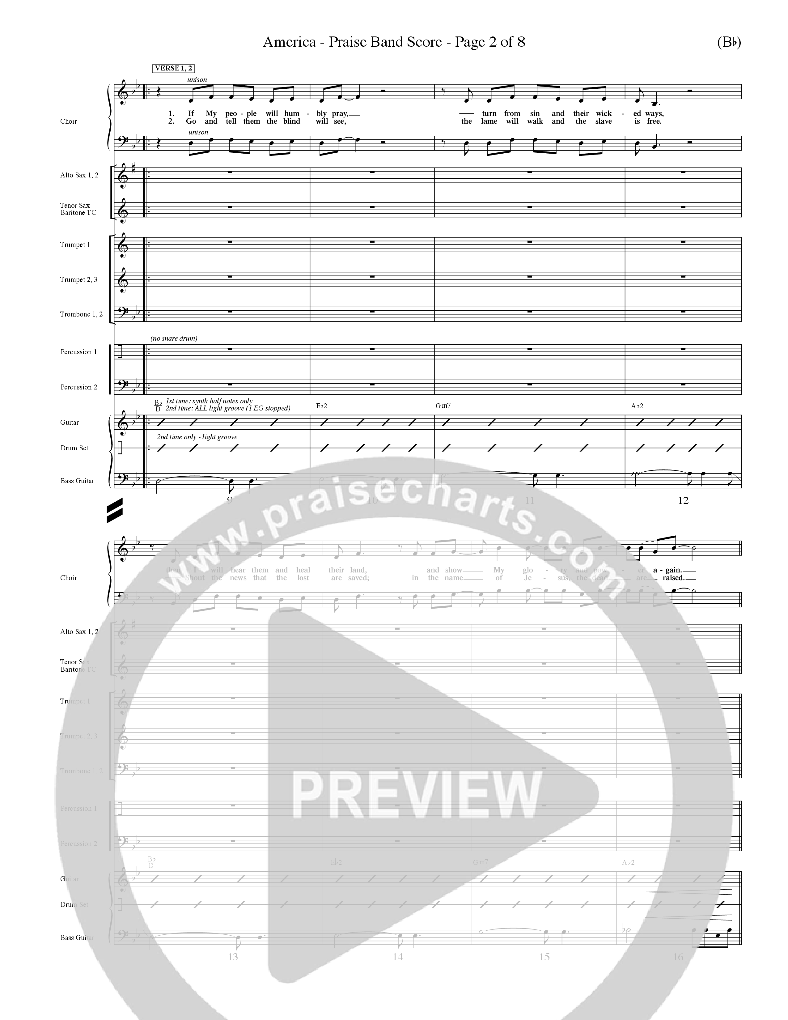 America (Choral Anthem SATB) Conductor's Score (Word Music Choral / Orch. Dave Williamson)