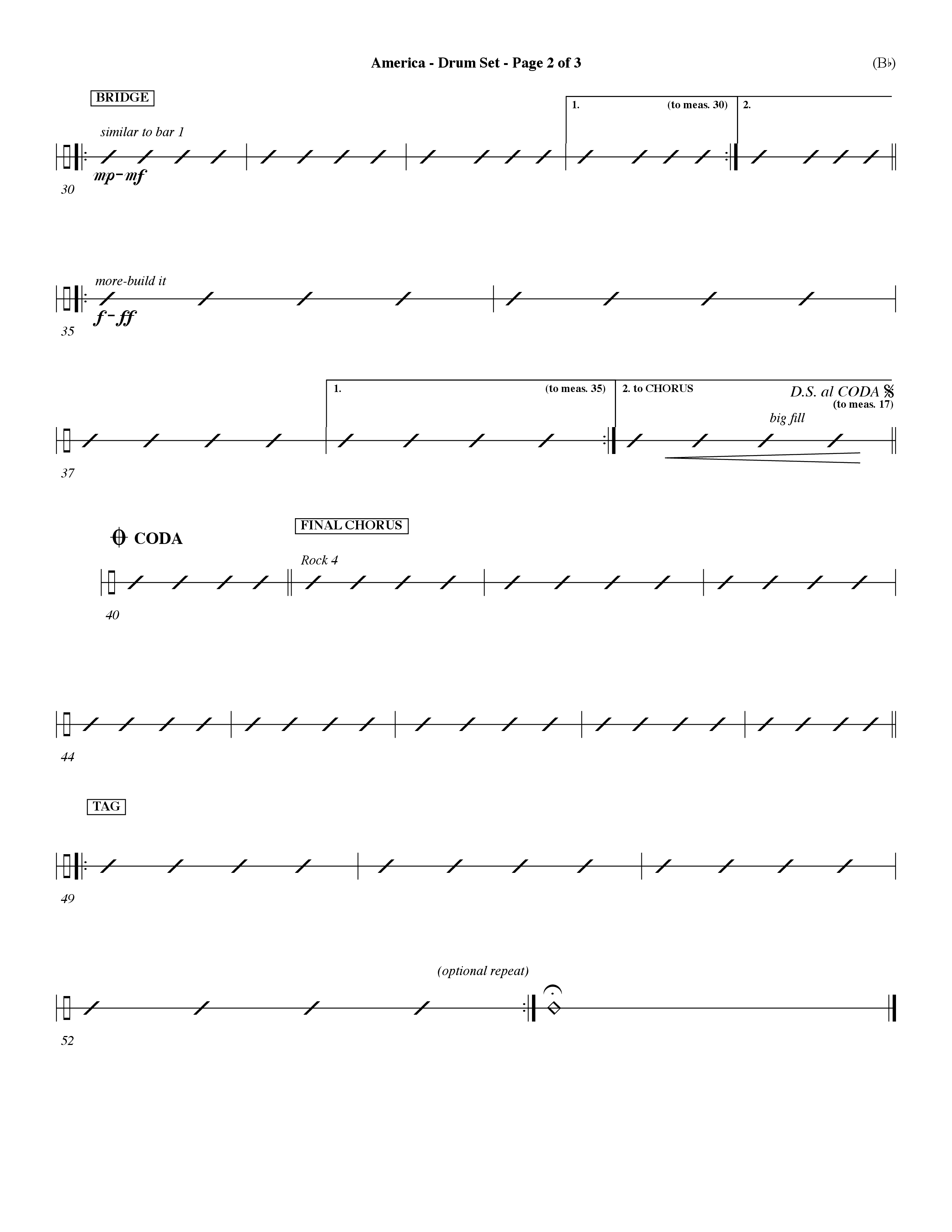 America (Choral Anthem SATB) Drum Set (Word Music Choral / Orch. Dave Williamson)
