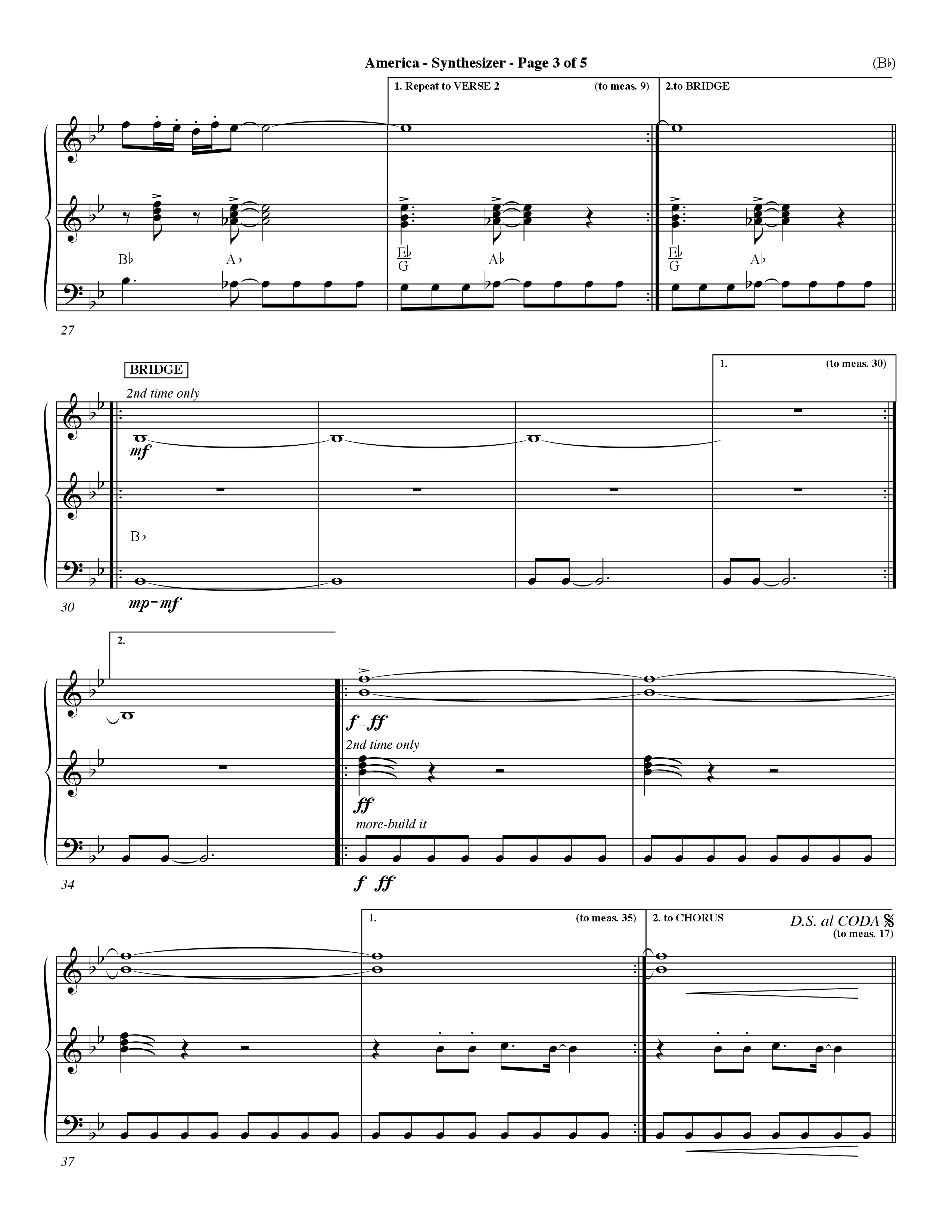 America (Choral Anthem SATB) Synth (Word Music Choral / Orch. Dave Williamson)