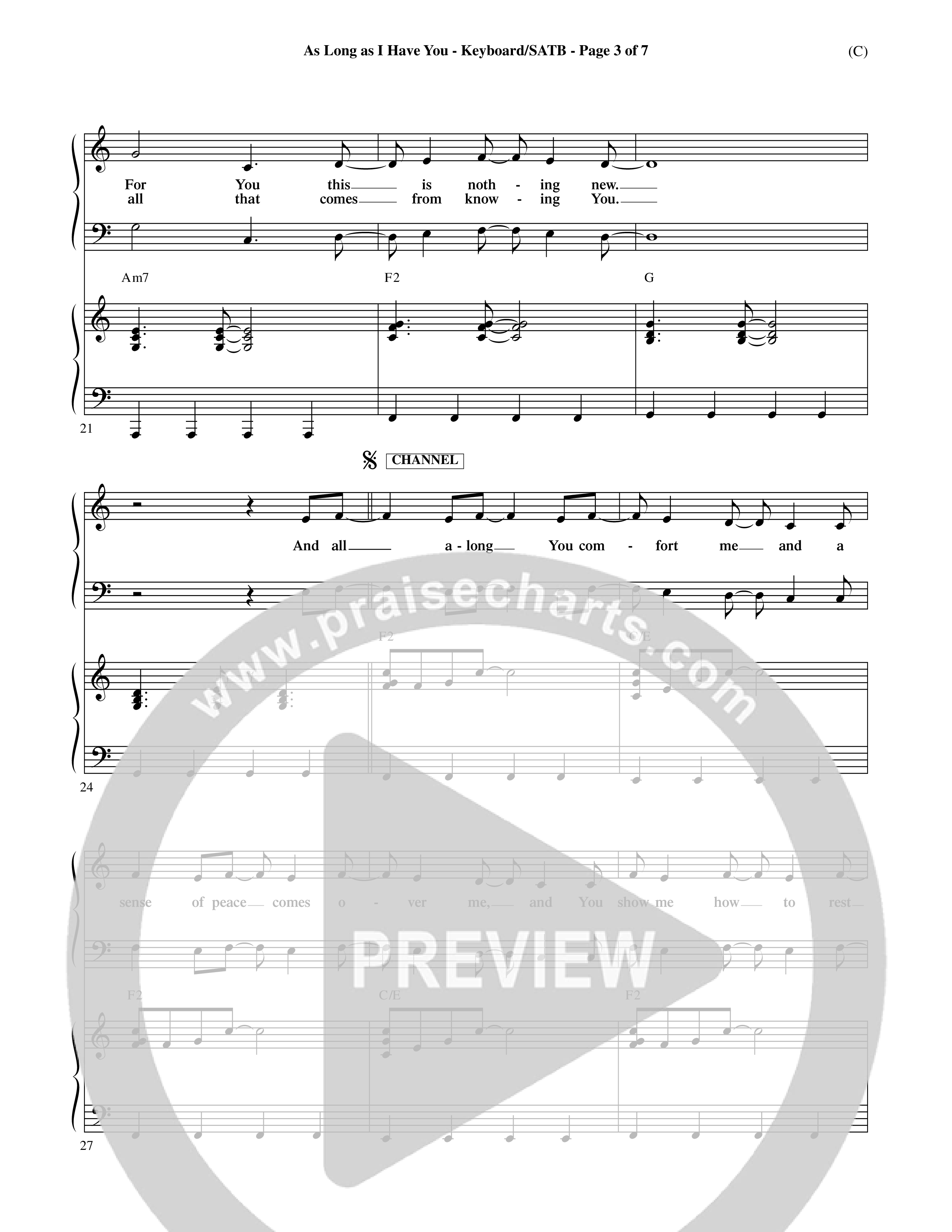 As Long As I Have You (Choral Anthem SATB) Keyboard/Vocal (SATB) (Word Music Choral / Orch. Dave Williamson)