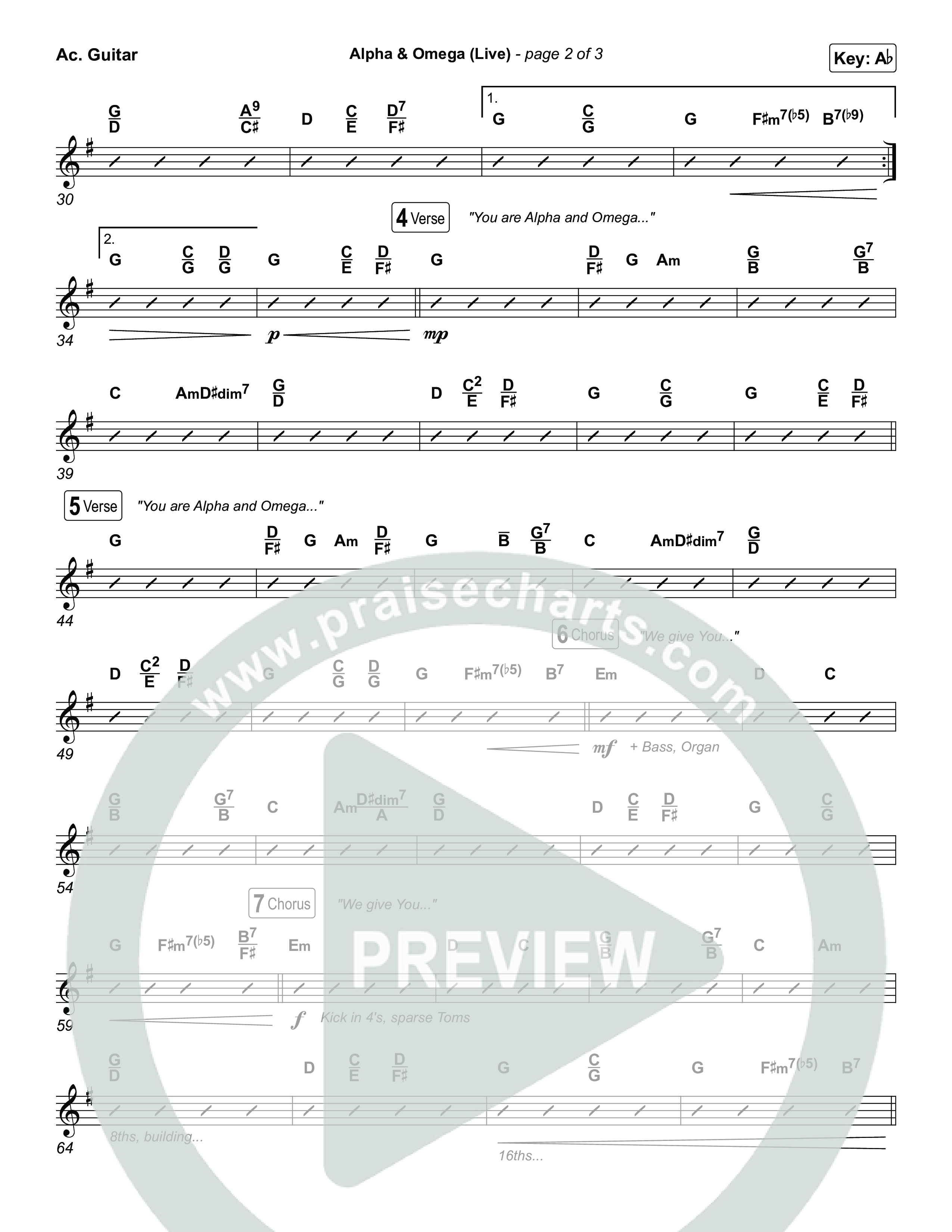 Alpha And Omega (Live) Acoustic Guitar (John Wilds / Bethel Music)