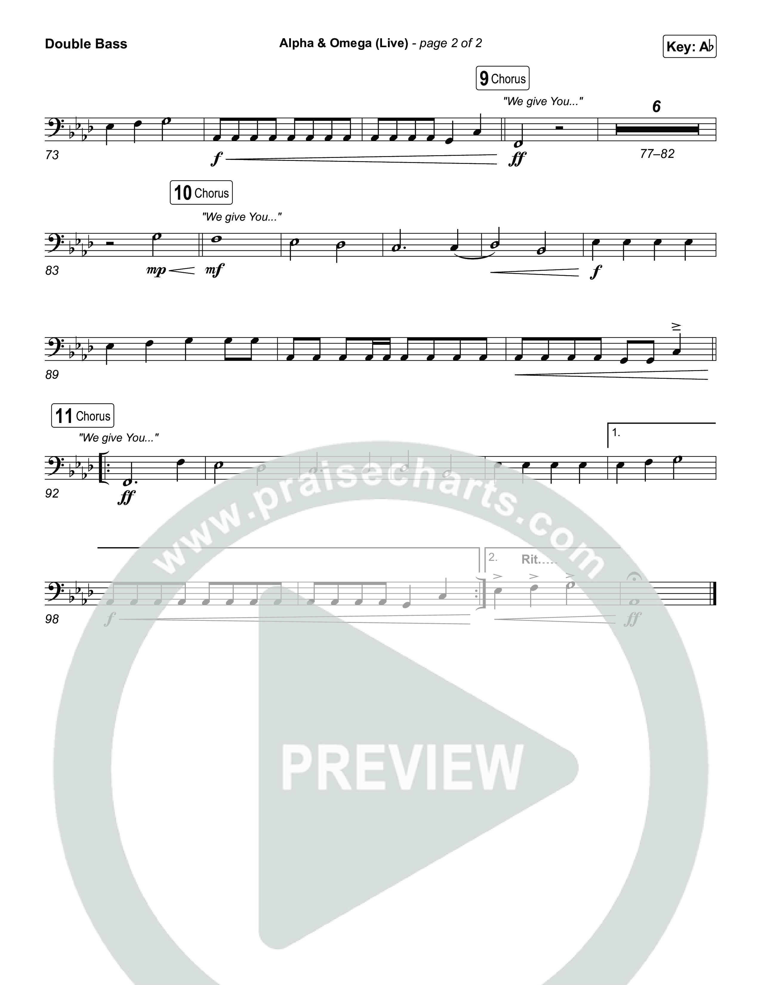 Alpha And Omega (Live) String Bass (John Wilds / Bethel Music)