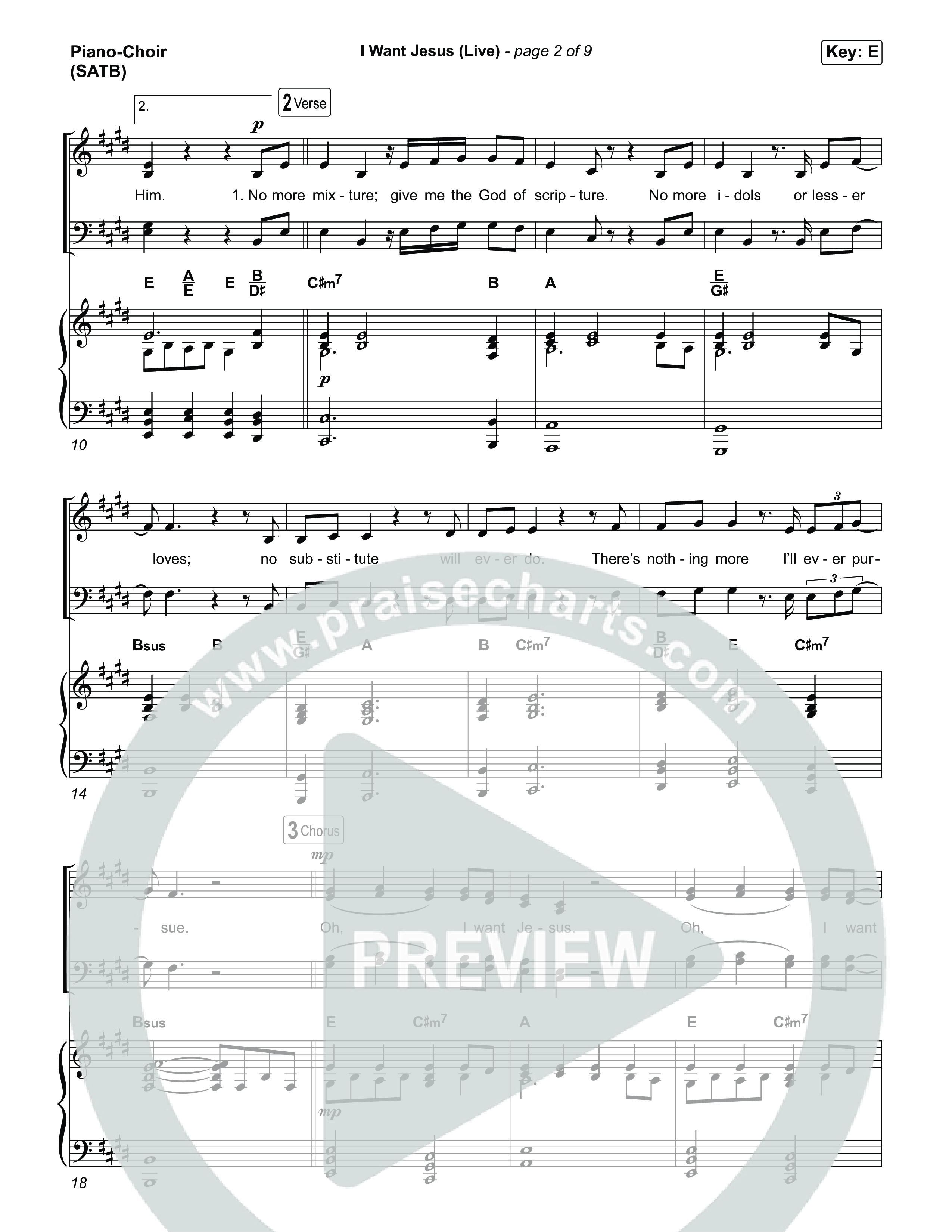 I Want Jesus (Live) Piano/Vocal Pack (John Wilds / Bethel Music)