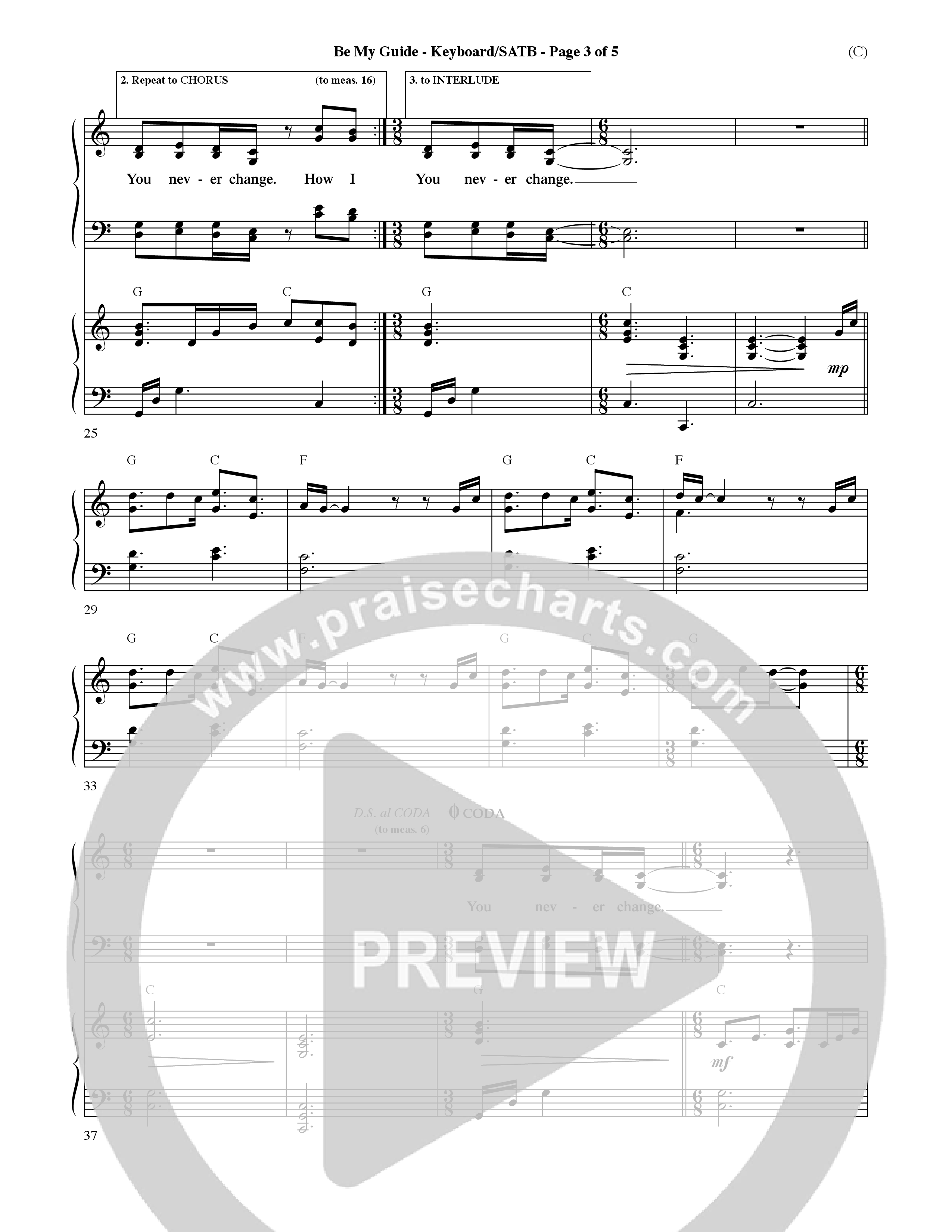 Be My Guide (Choral Anthem SATB) Keyboard/Vocal (SATB) (Word Music Choral / Arr. David Shipps)