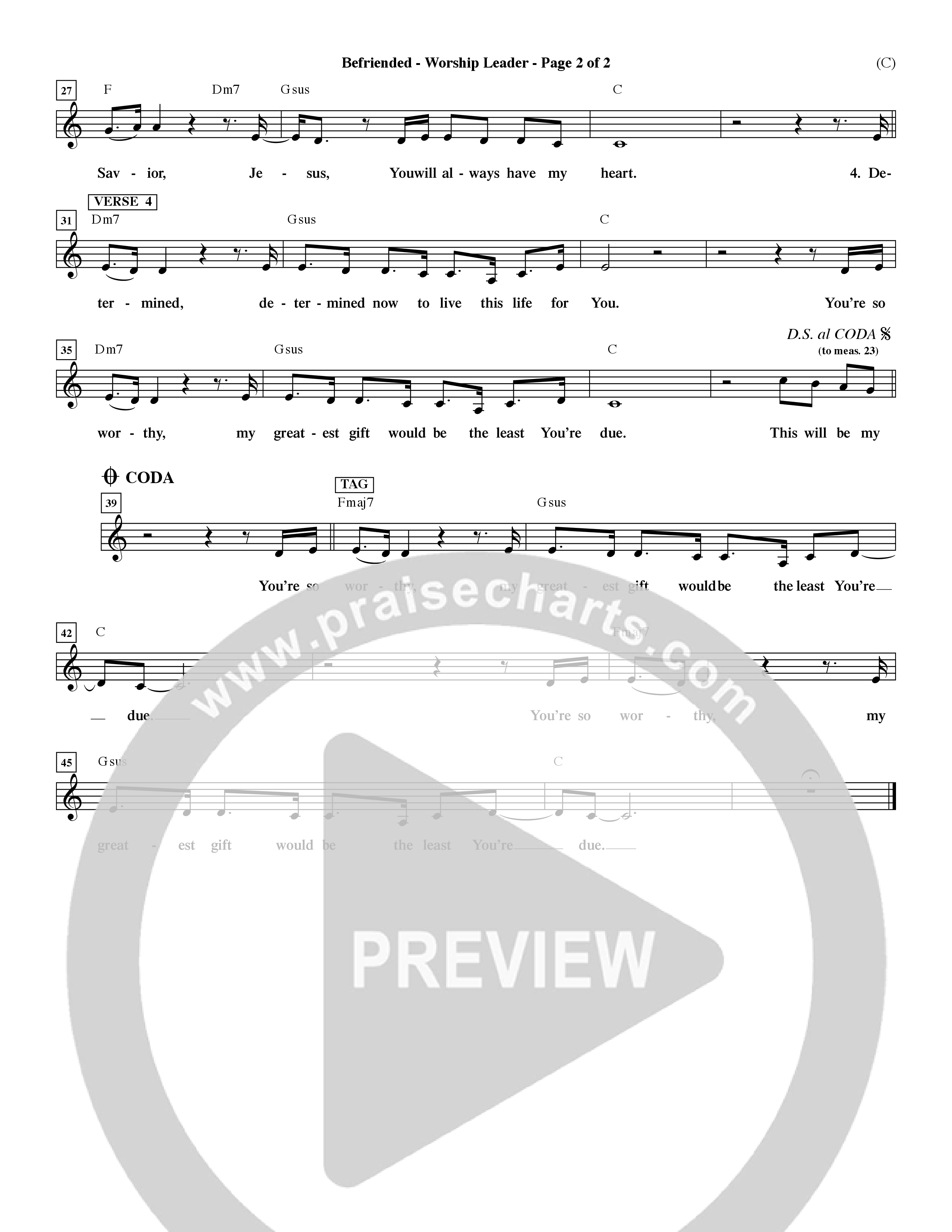 Befriended (Choral Anthem SATB) Rhythm Pack (Word Music Choral / Orch. Dave Williamson)