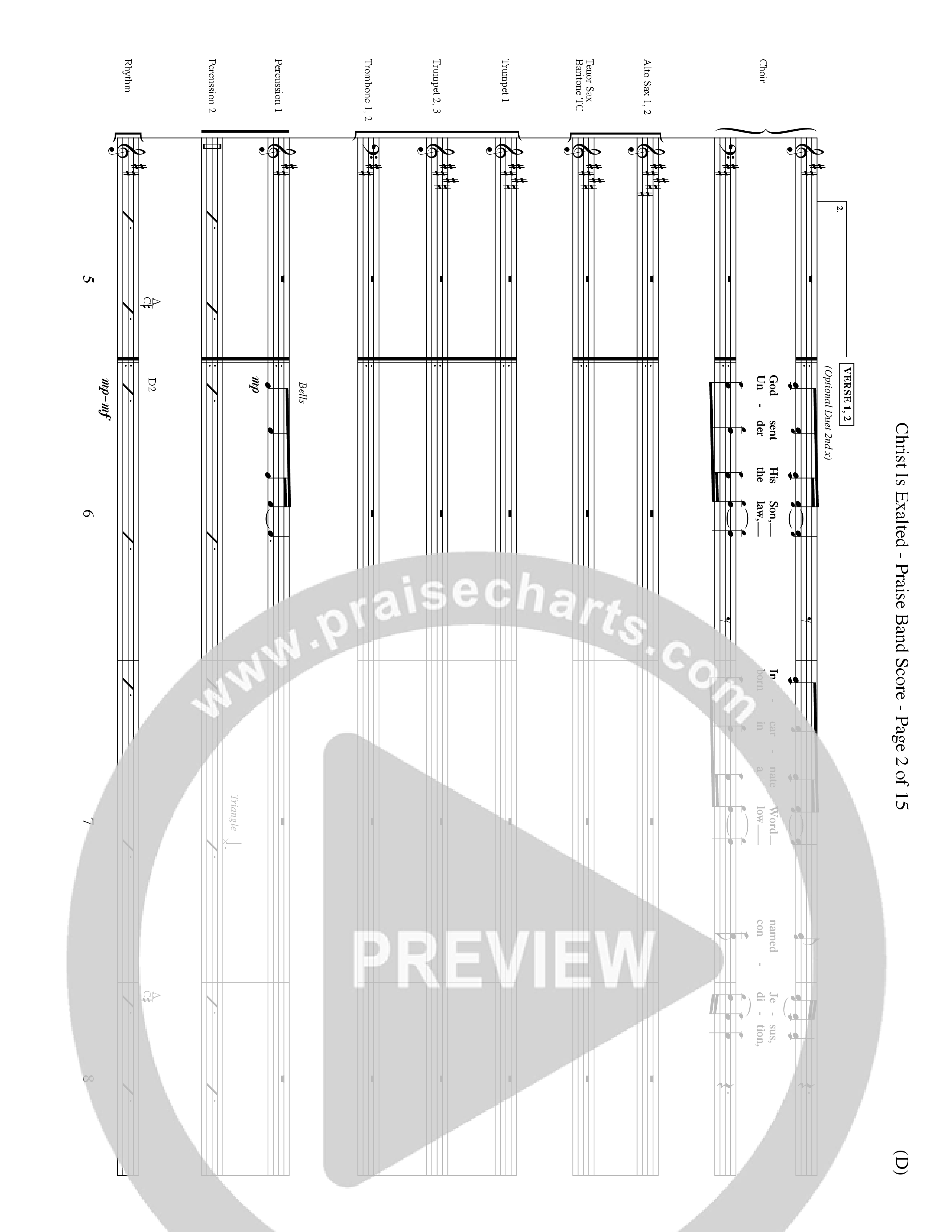 Christ Is Exalted (Choral Anthem SATB) Conductor's Score (Word Music Choral / Orch. David Shipps)