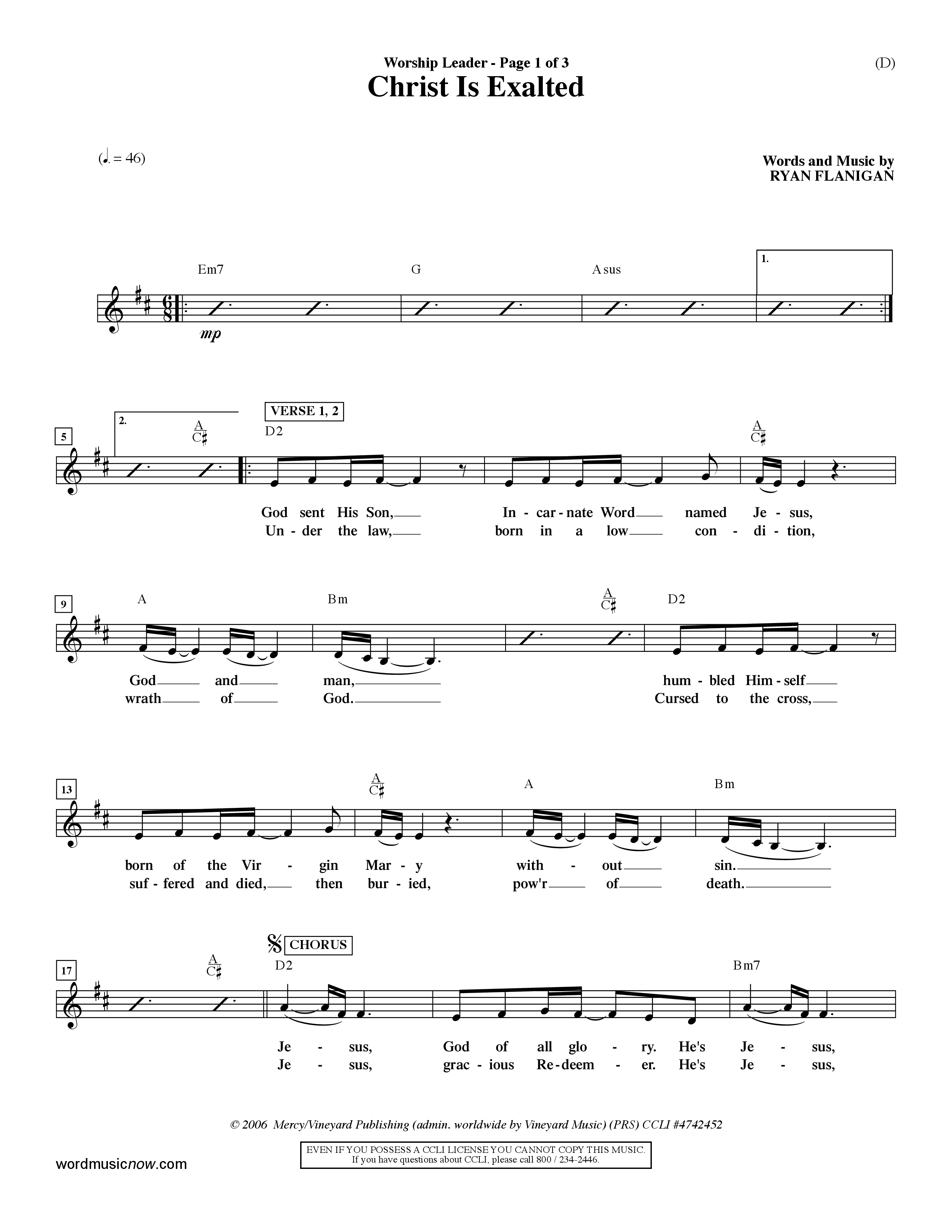 Christ Is Exalted (Choral Anthem SATB) Rhythm Pack (Word Music Choral / Orch. David Shipps)