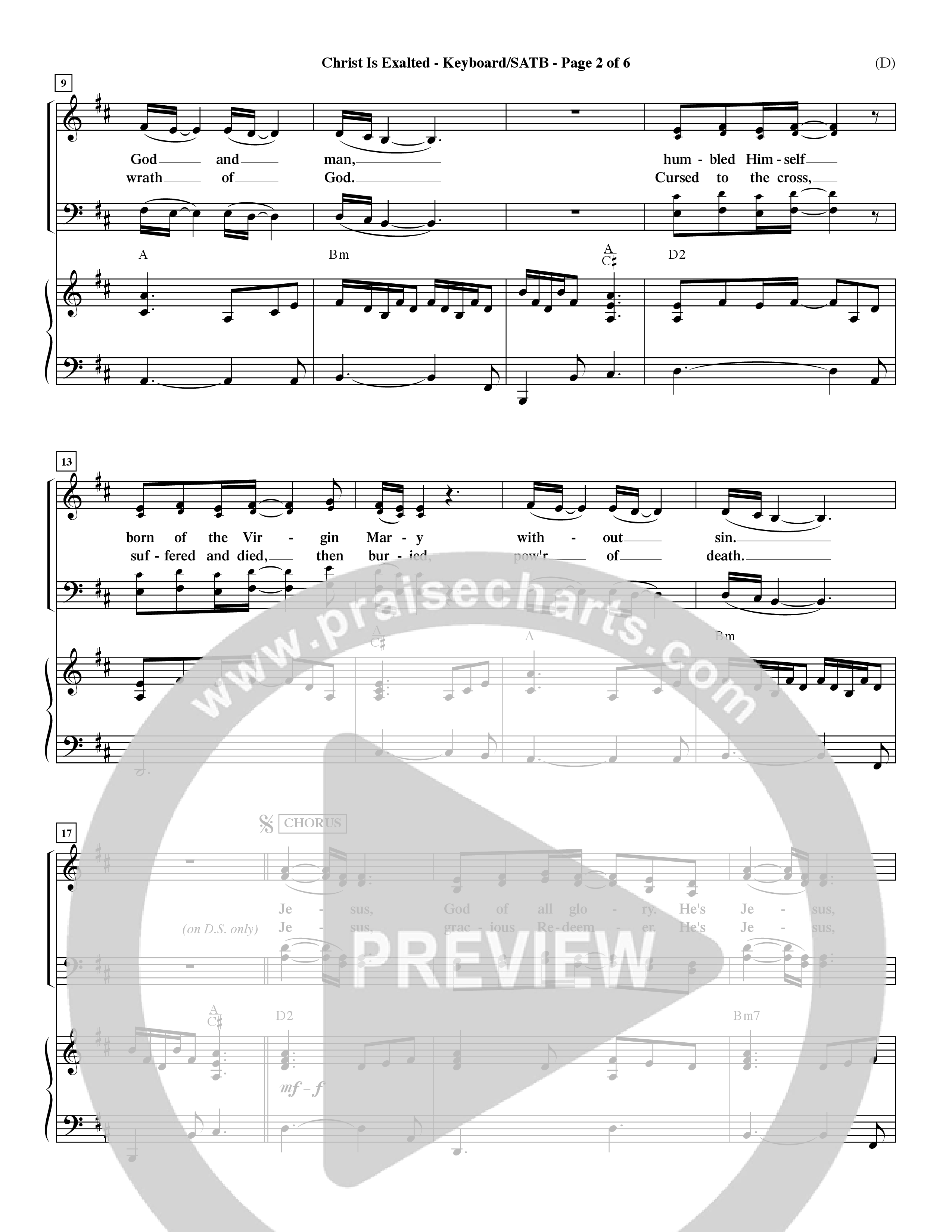 Christ Is Exalted (Choral Anthem SATB) Keyboard/Vocal (SATB) (Word Music Choral / Orch. David Shipps)