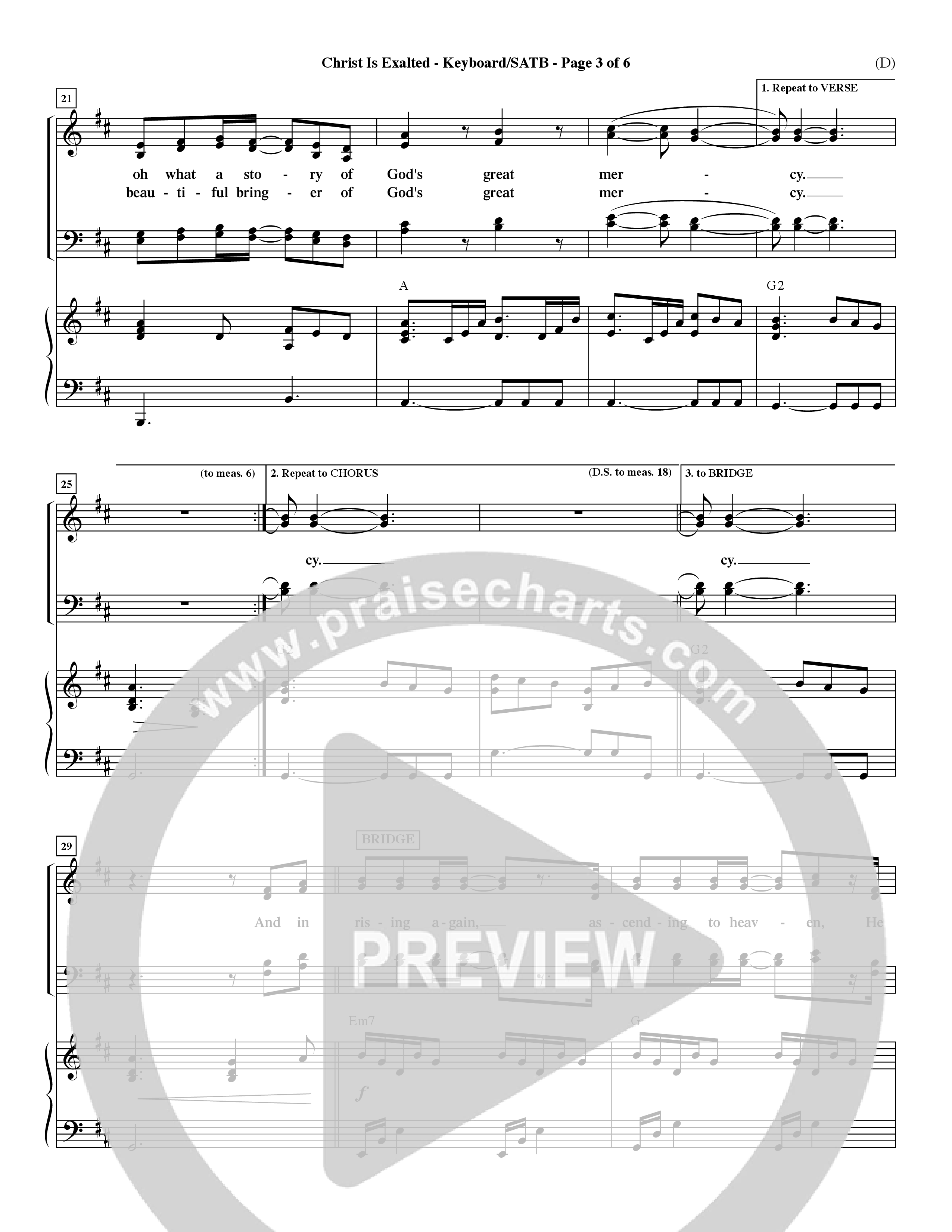 Christ Is Exalted (Choral Anthem SATB) Keyboard/Vocal (SATB) (Word Music Choral / Orch. David Shipps)