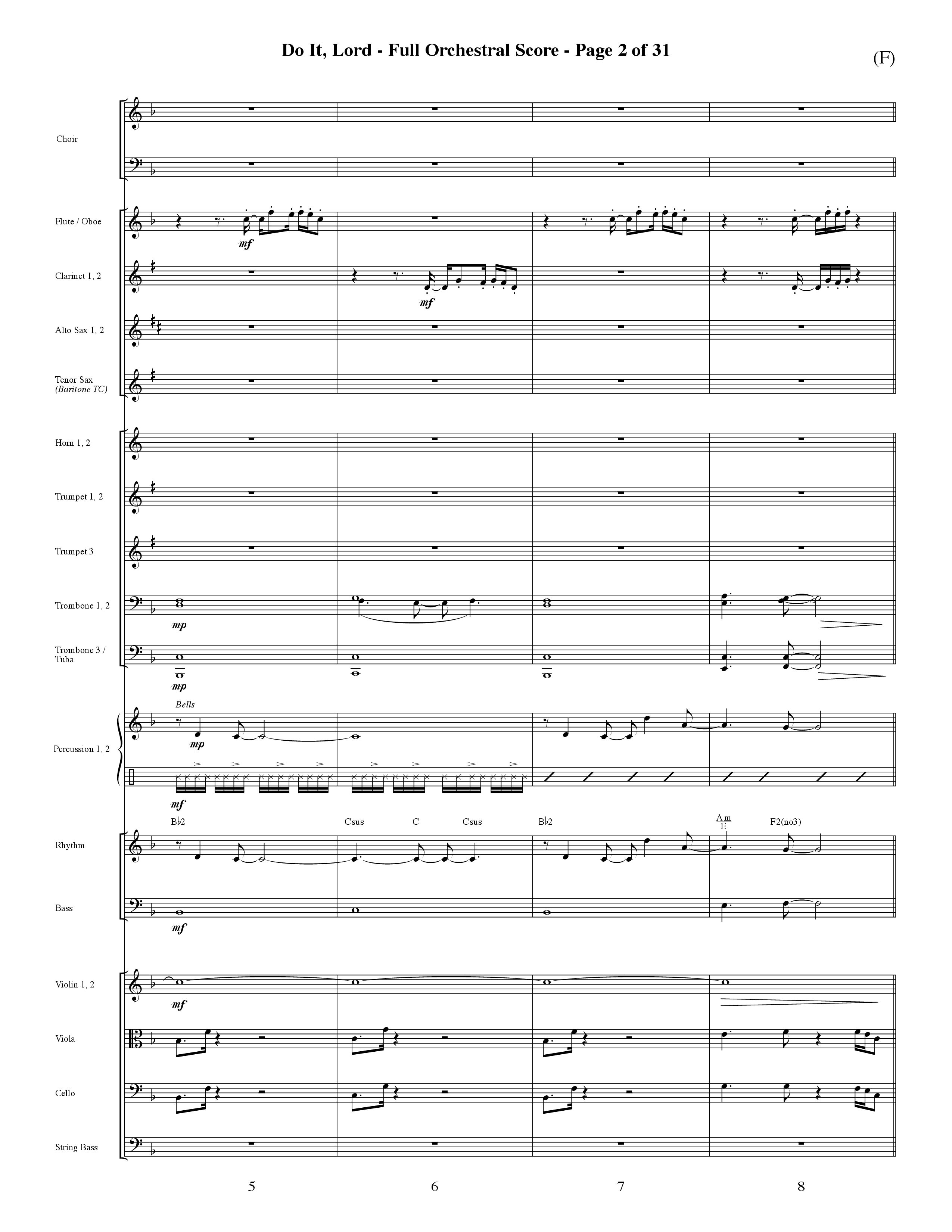 Do It Lord (Choral Anthem SATB) Conductor's Score (Word Music Choral / Orch. Ric Domenico)