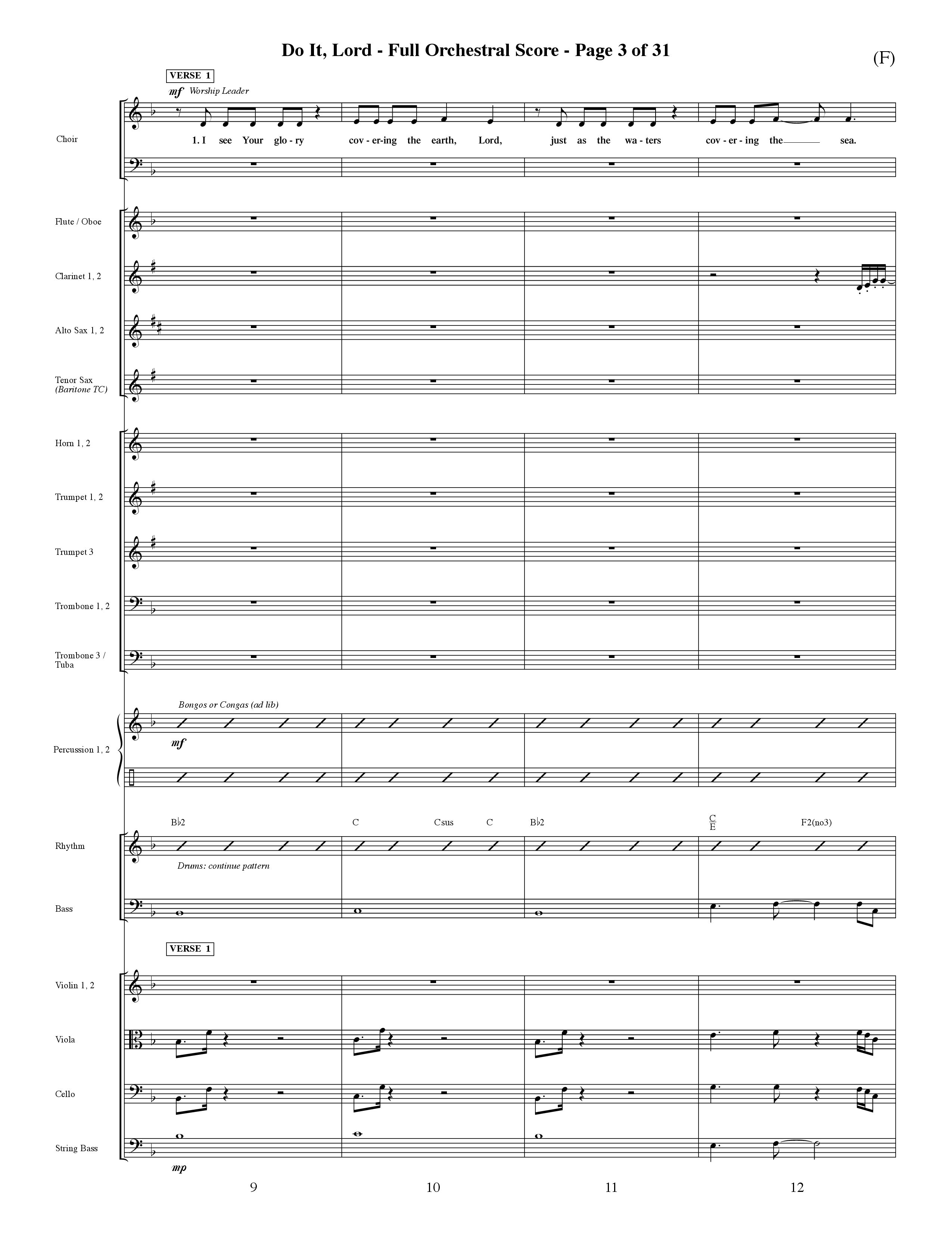 Do It Lord (Choral Anthem SATB) Conductor's Score (Word Music Choral / Orch. Ric Domenico)